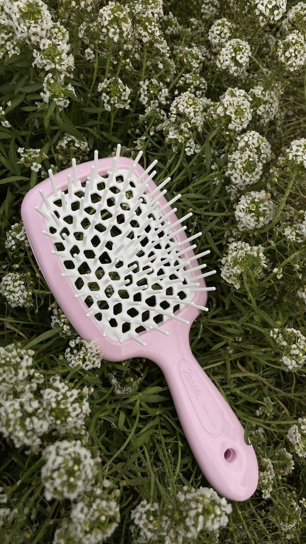 Гребінець для сушки феном велик. Janeke Sweet Pink, Великий, З ергономічною ручкою