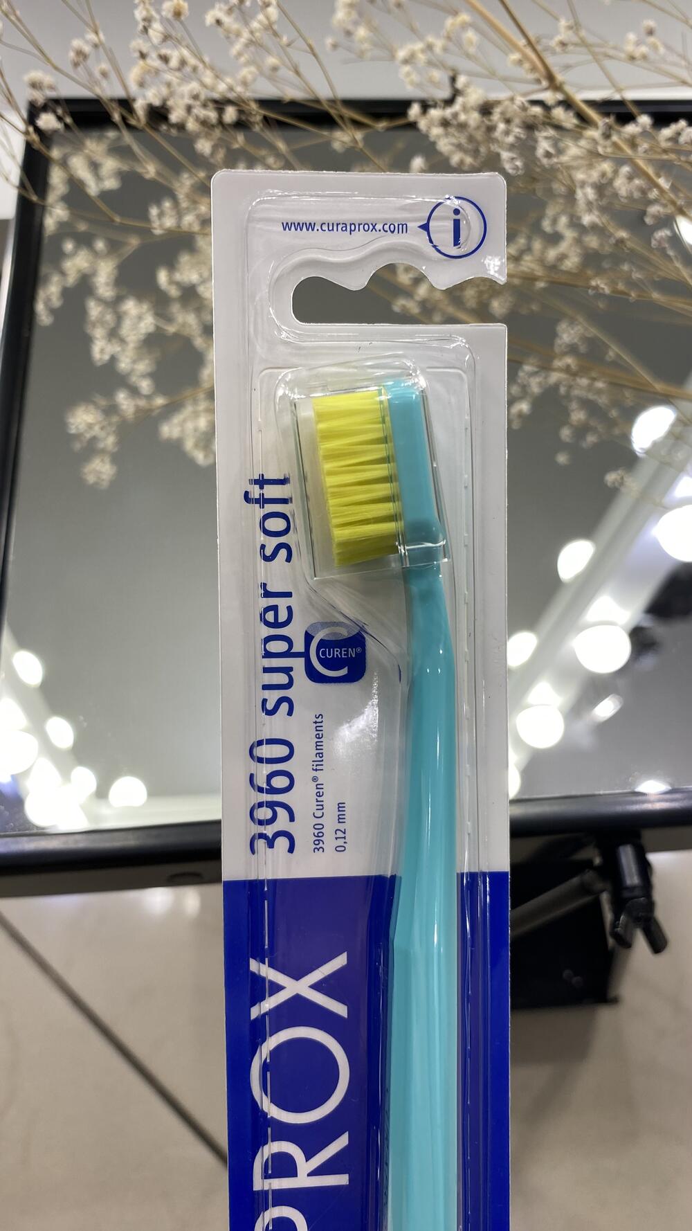 Зубна щітка «Supersoft”м’ятно-жовта 3960 d 0.12 mm Curaprox
