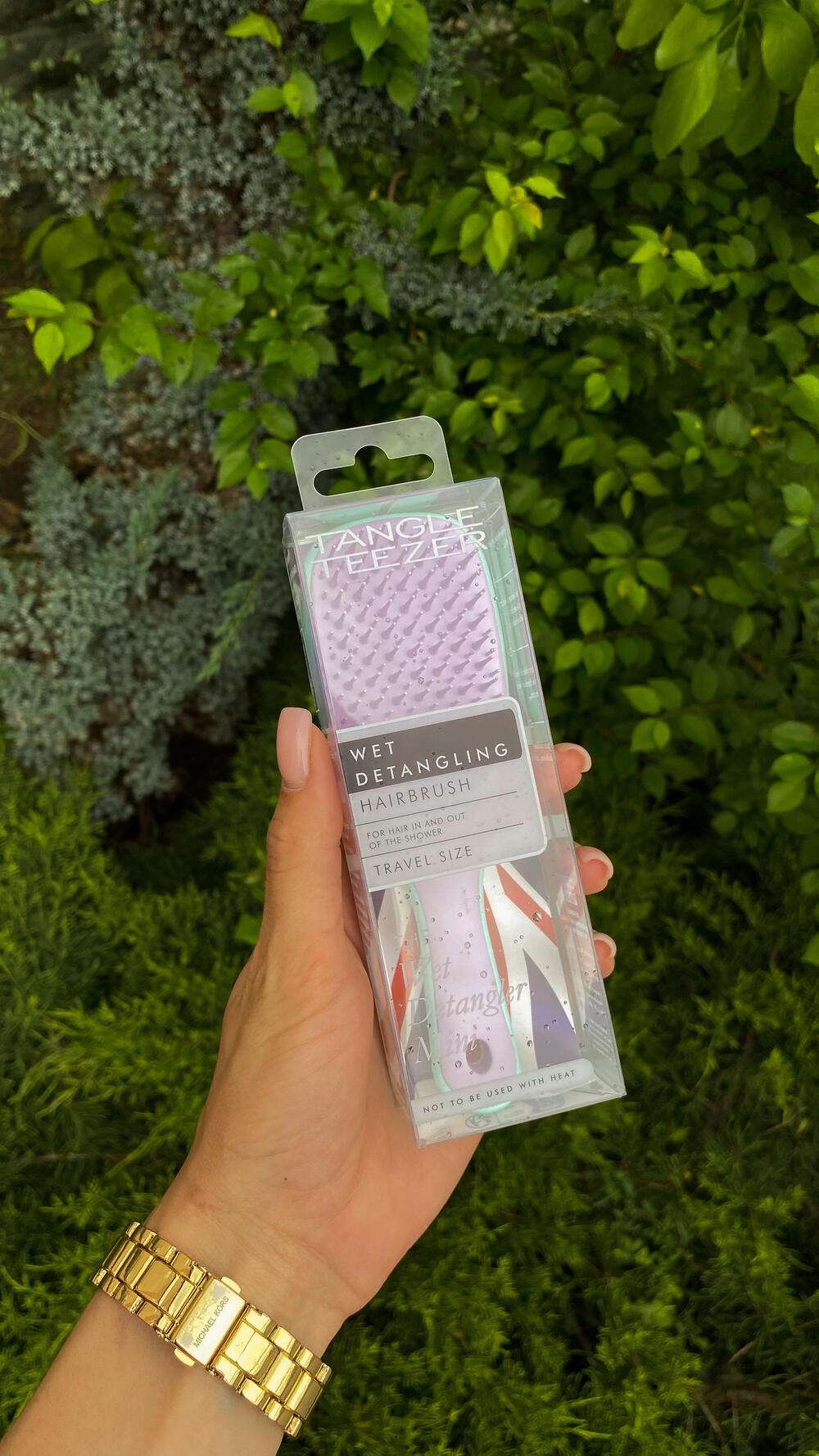 Гребінець для волосся Tangle Teezer the Wet Detangler Mini Wisteria Leaf, Маленький, Wet