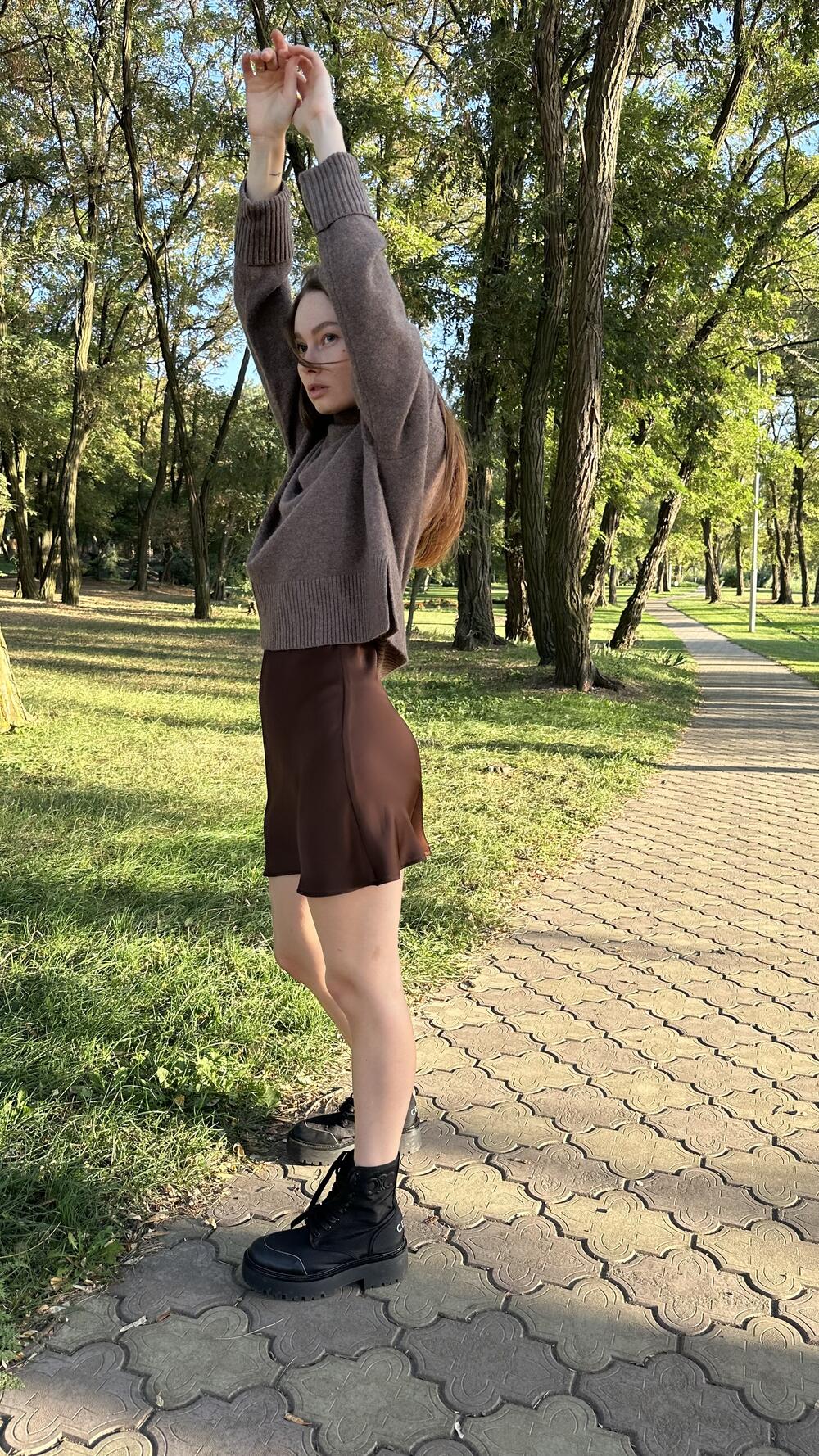 Спідничка коротка на резинці Morfin Шоколадний, S