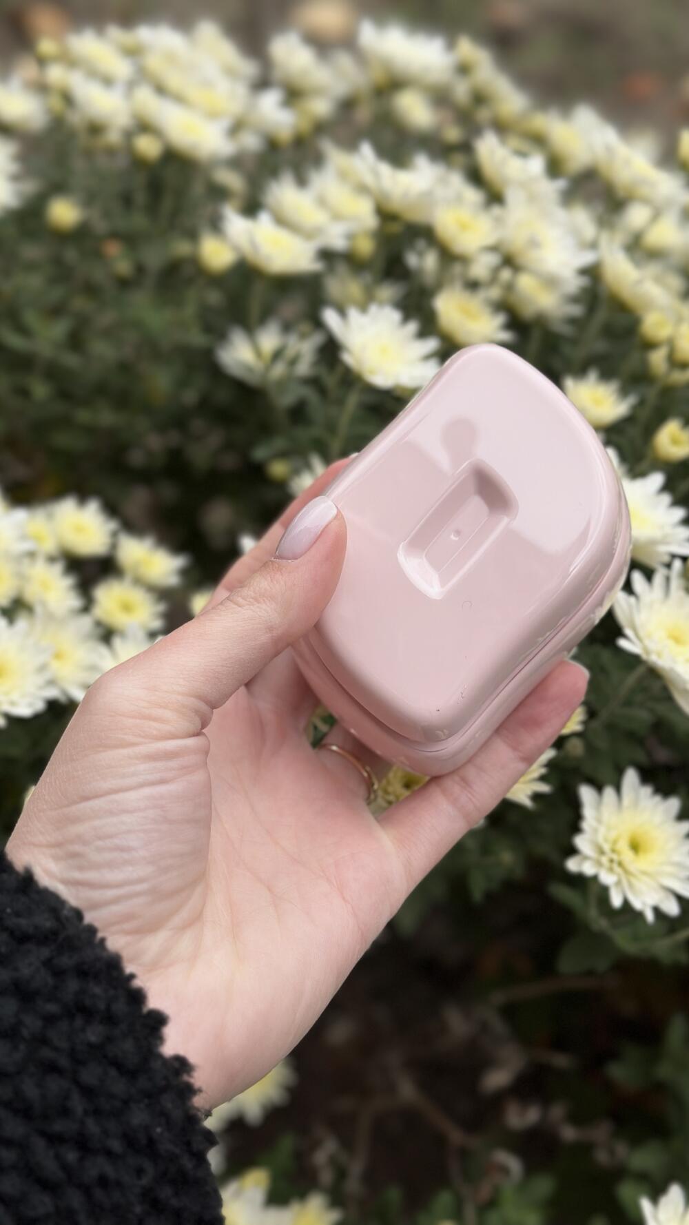 Гребінець для волосся з кришечкою Compact Tangle Teezer Pink Matte Chrome, Середній, Compact