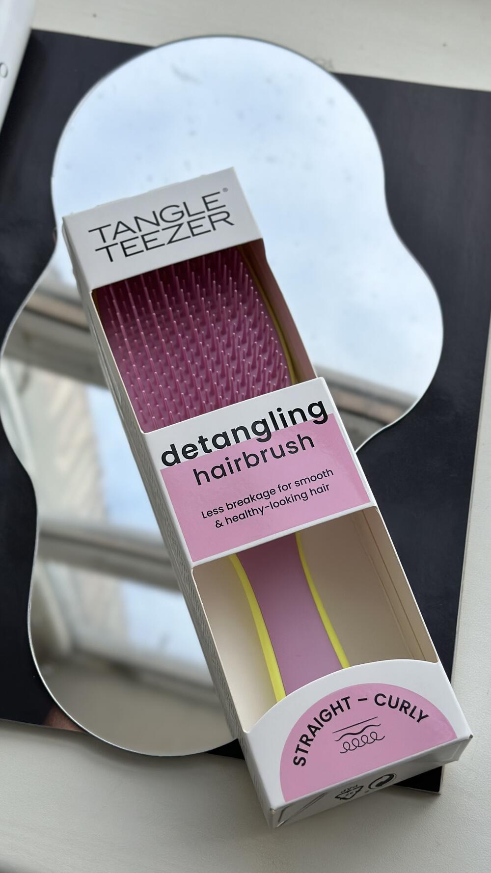 Гребінець для волосся Tangle Teezer the Wet Detangler Hyper Yellow&Rosebud, Середній, Wet