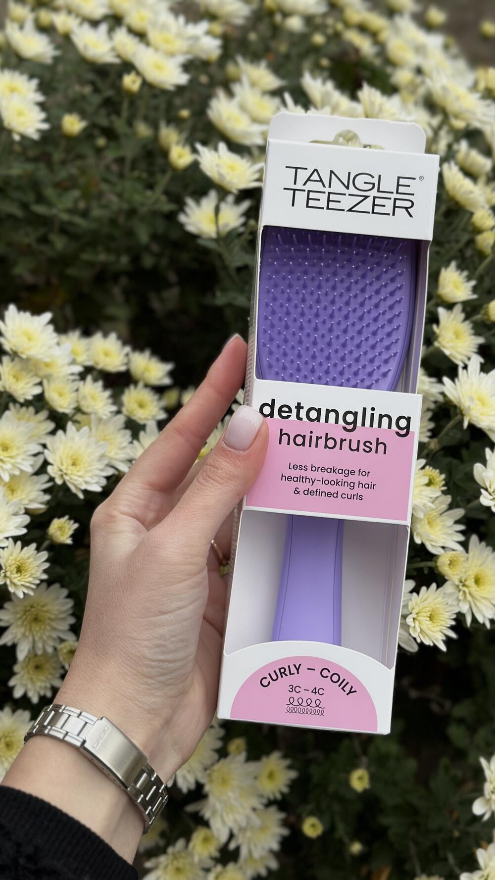 Гребінець для волосся Tangle Teezer the Wet Detangler Naturally Curly Purple Passion, Середній, Wet