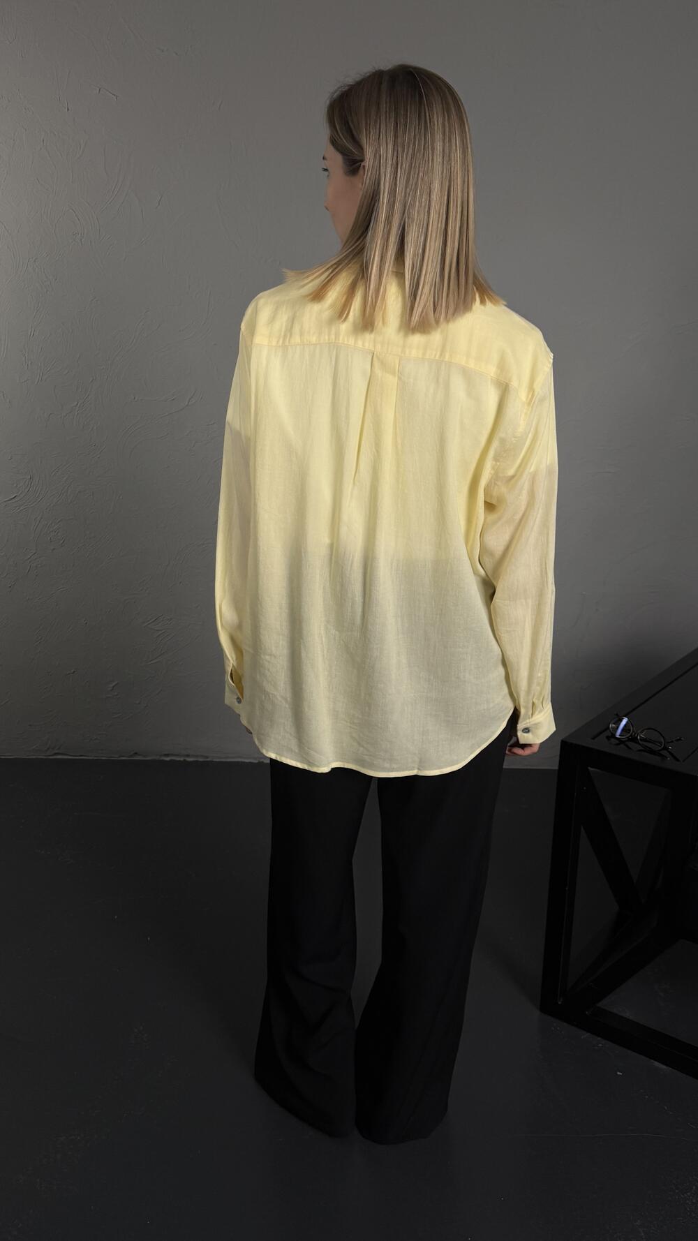 Сорочка класична, обʼємна Жовтий, Oversize
