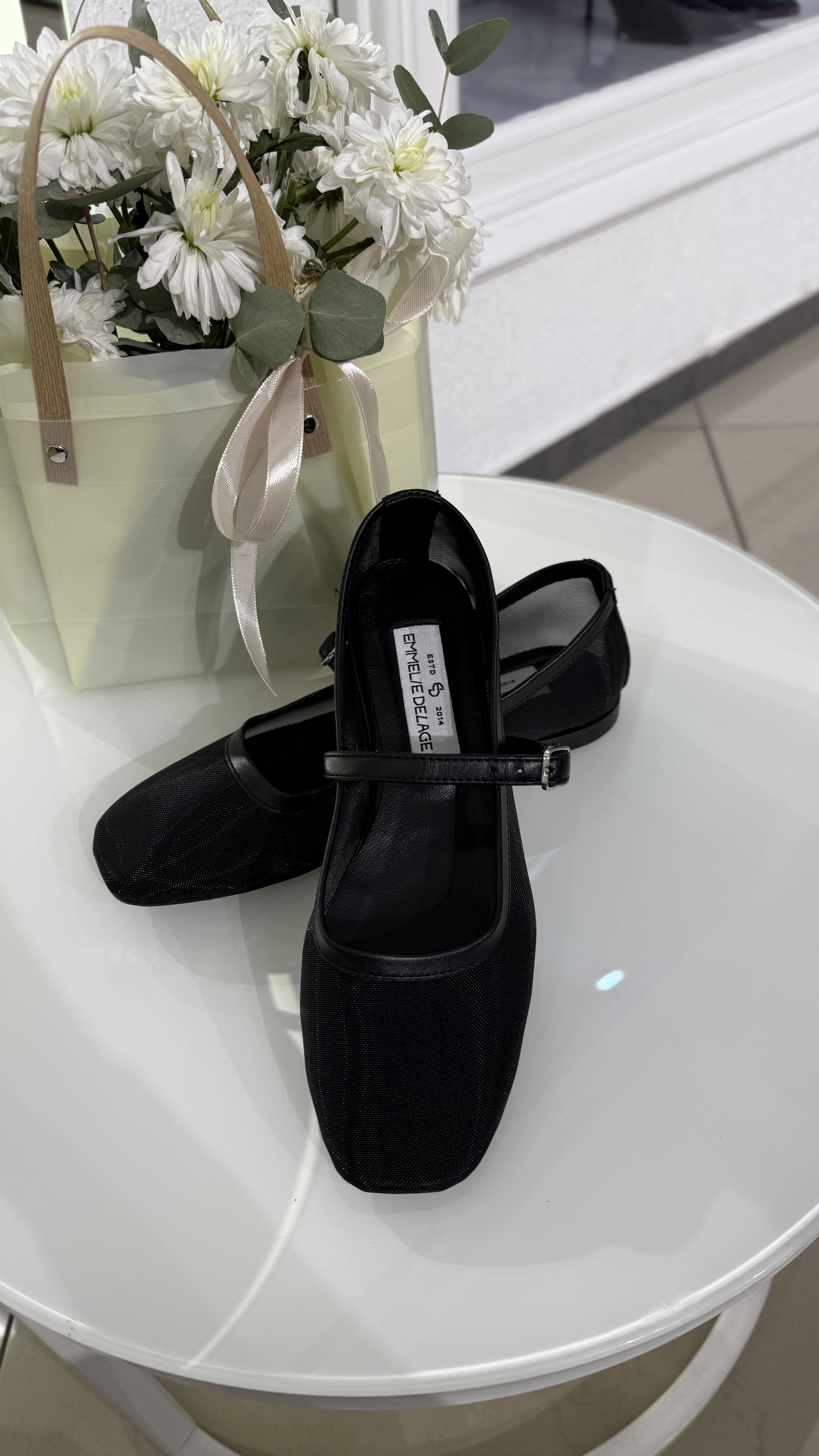 Балетки прозорі Nizza Emmelie Чорний, 38