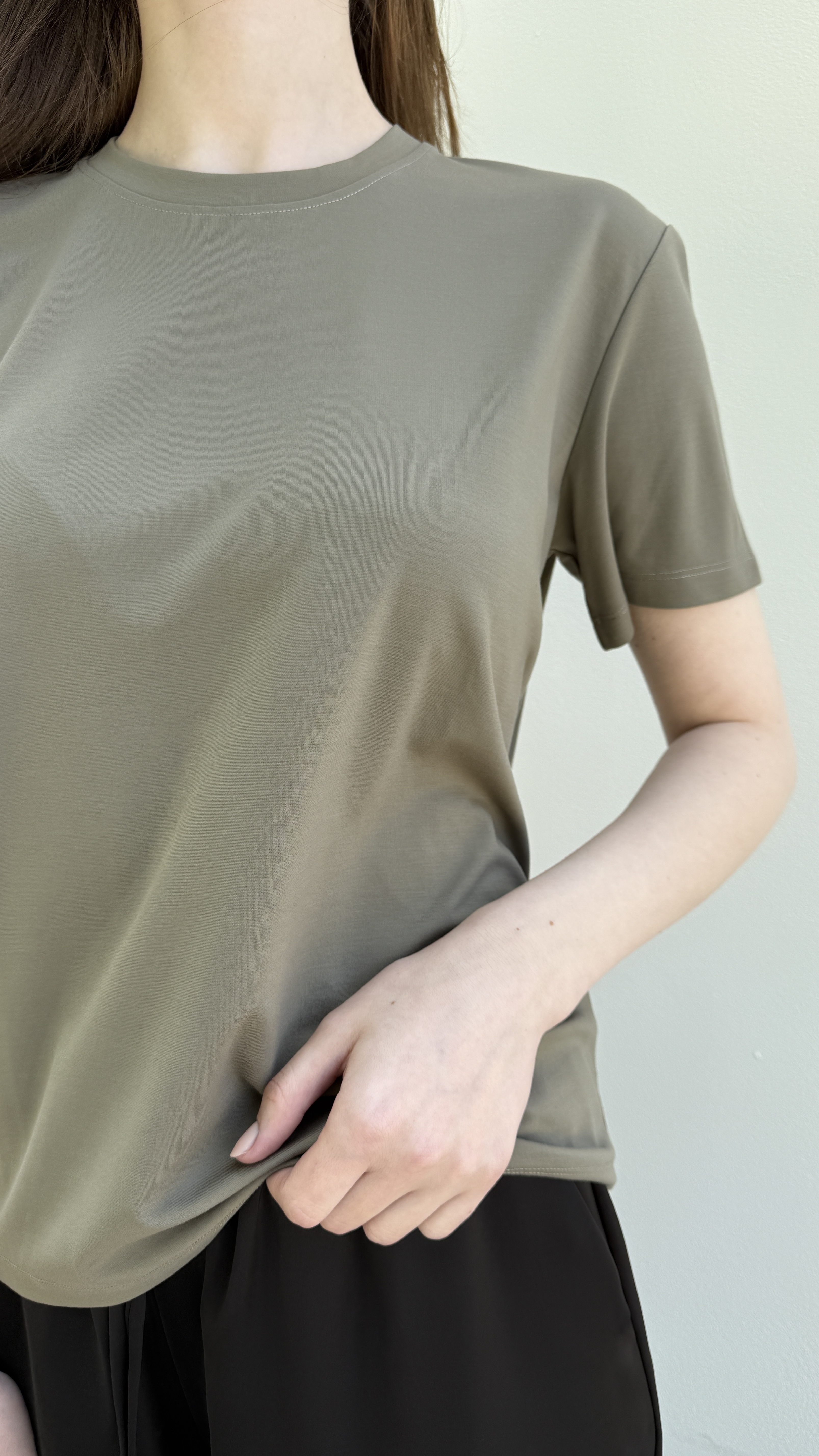 Футболка базова Humu Хакі, Oversize