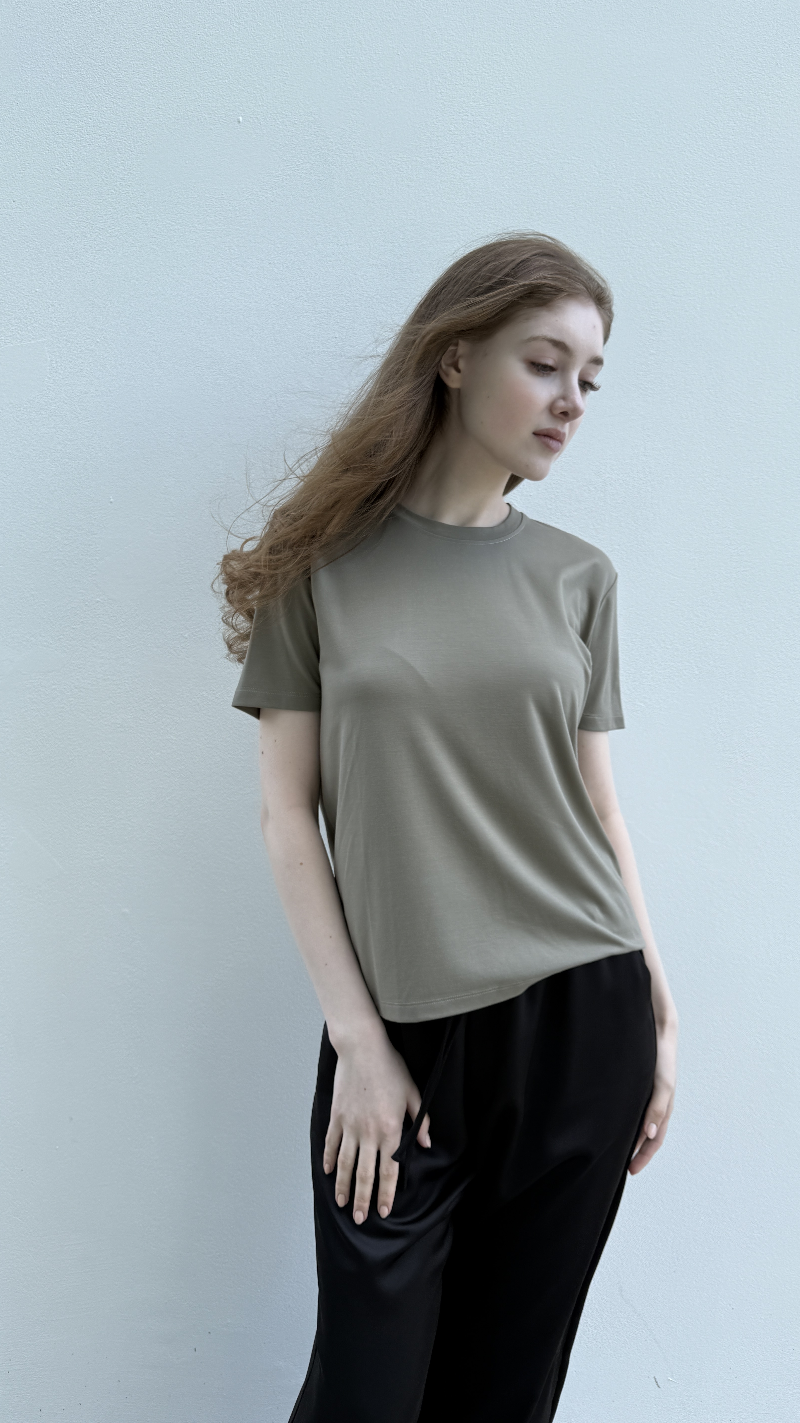 Футболка базова Humu Хакі, Oversize