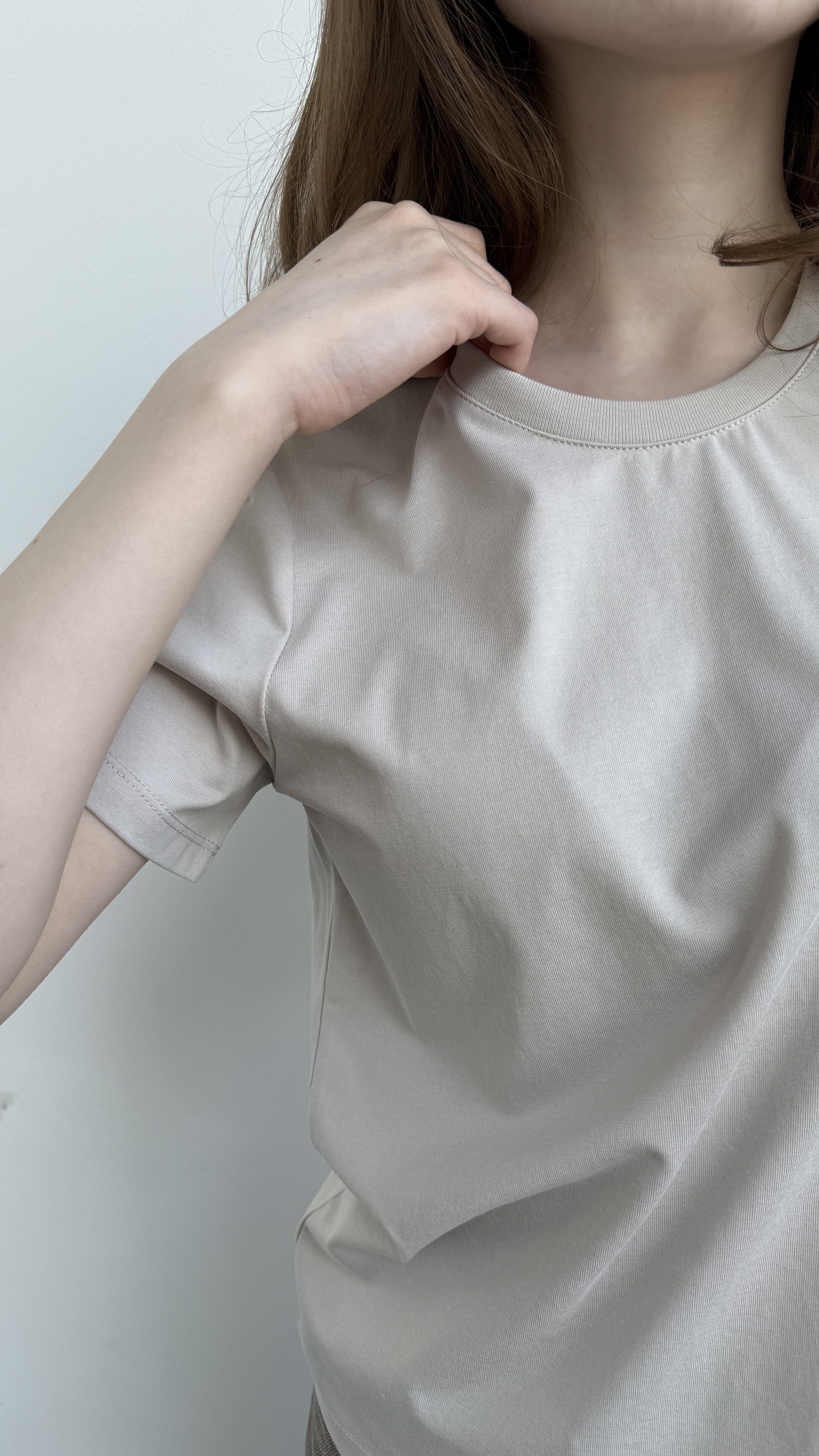 Футболка базова, без принту Rich Papa Тауп, Oversize