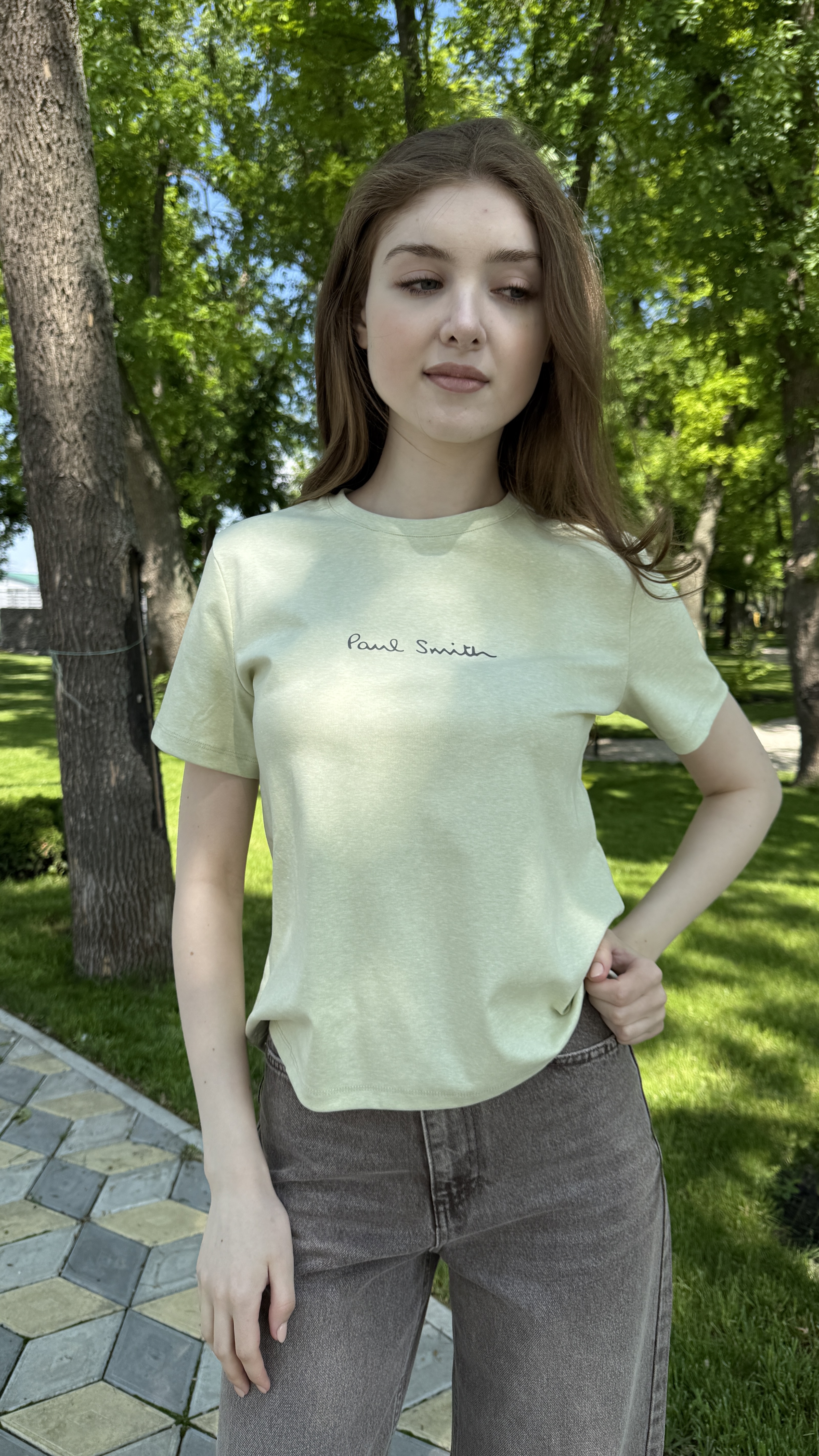 Футболка з принтом Paul Smith Фісташковий, S/M