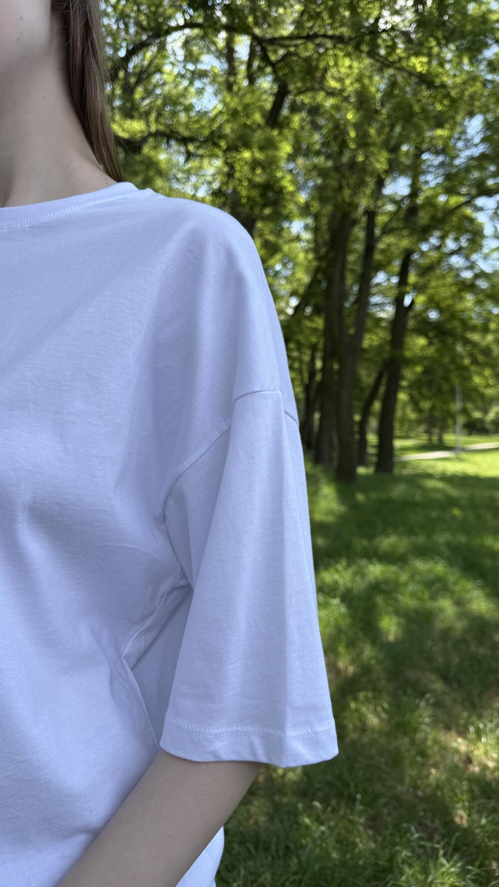 Футболка базова Ravi 107-0014 Білий, Oversize