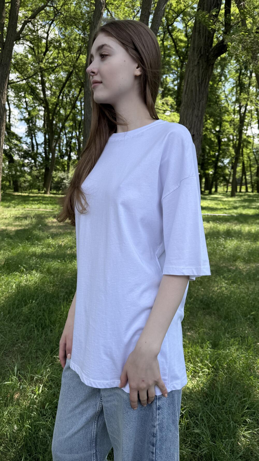 Футболка базова Ravi 107-0014 Білий, Oversize