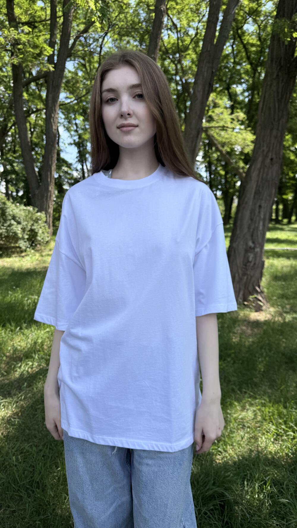 Футболка базова Ravi 107-0014 Білий, Oversize