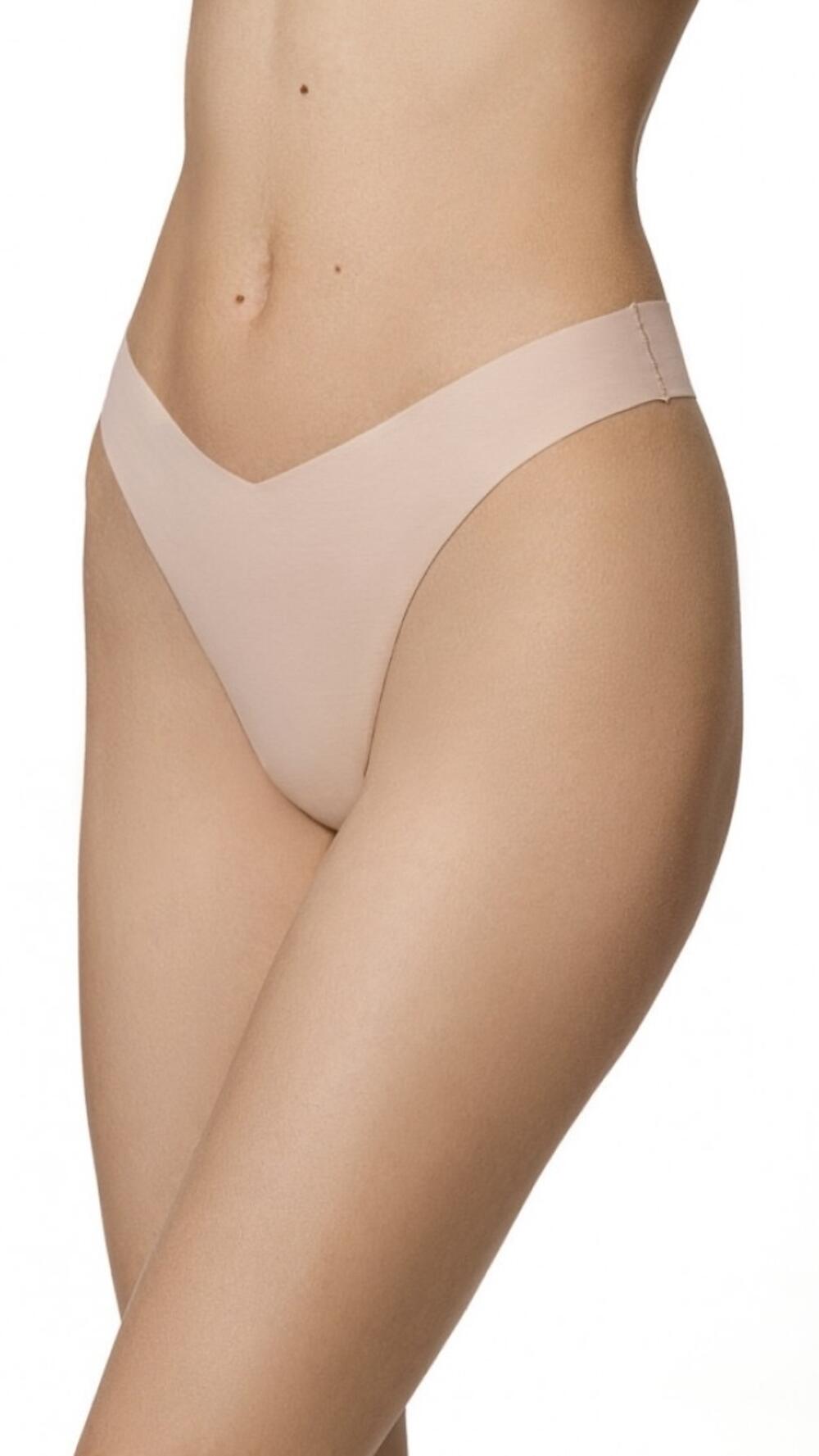 Трусики жіночі безшовні стрінги з мікрофібри 9102 Jasmine Light beige, L