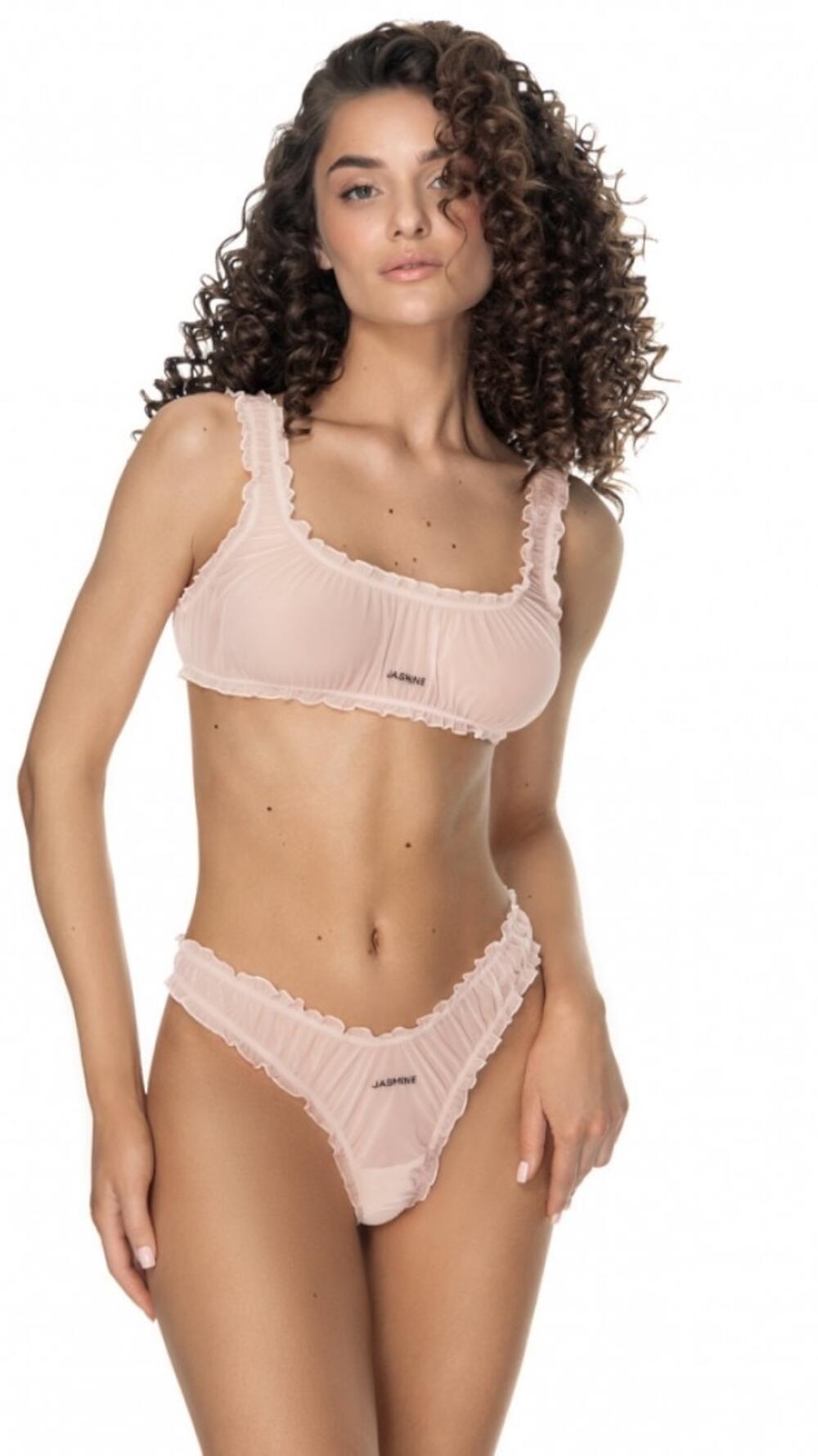 Трусики з сіточки жіночі стрінги 2151/1 Jasmine Рожевий, M