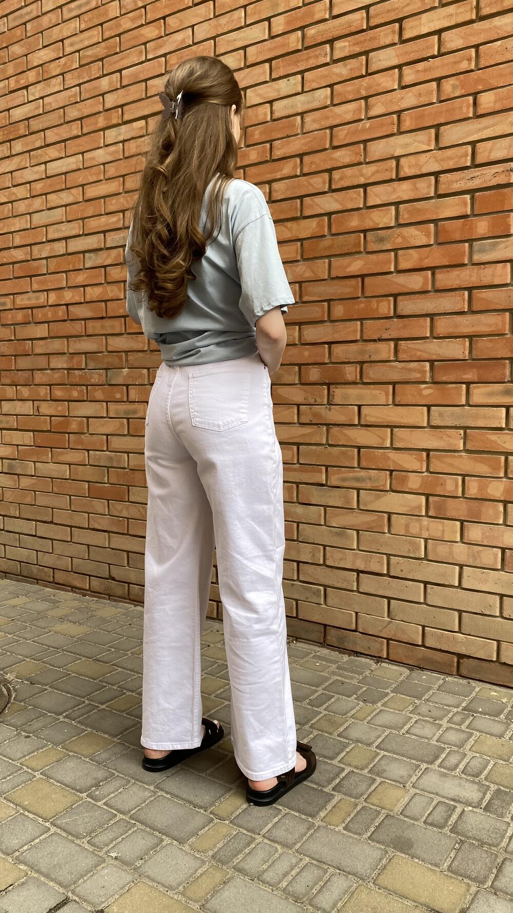 Джинси мод Wide leg 2506 It’s basic Білий, 42