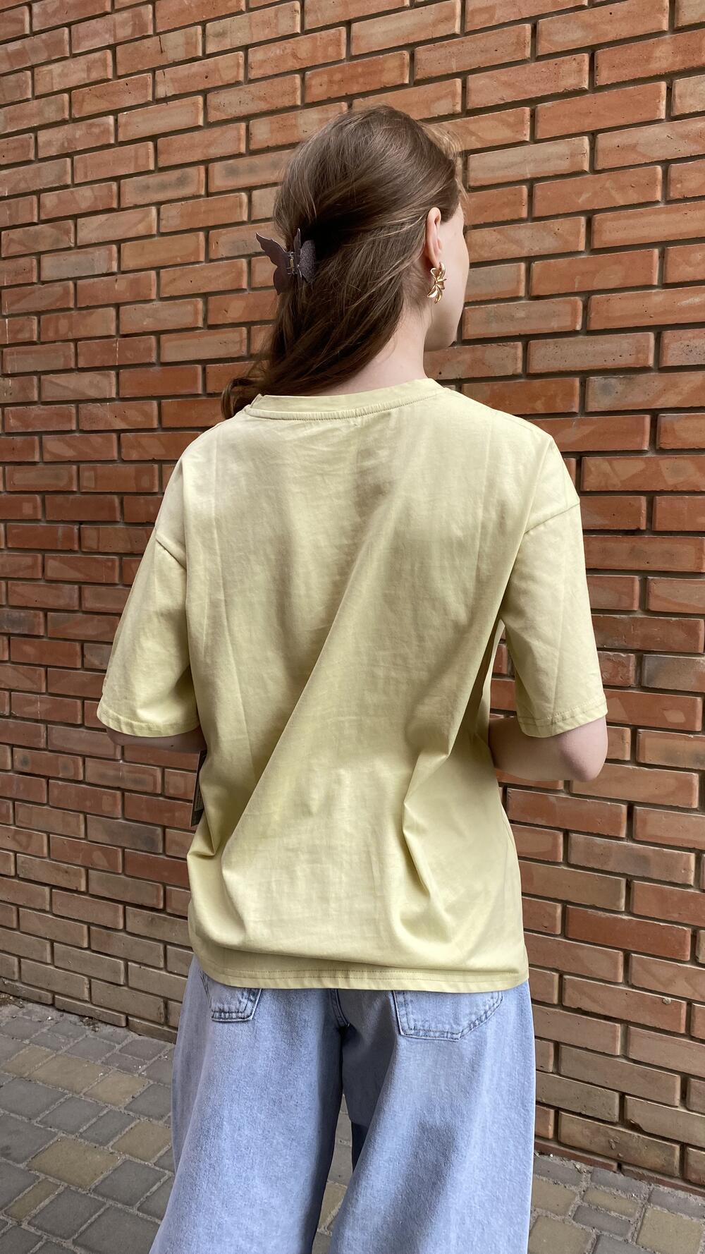 Футболки з принтом Gareng Зелене яблуко, Oversize