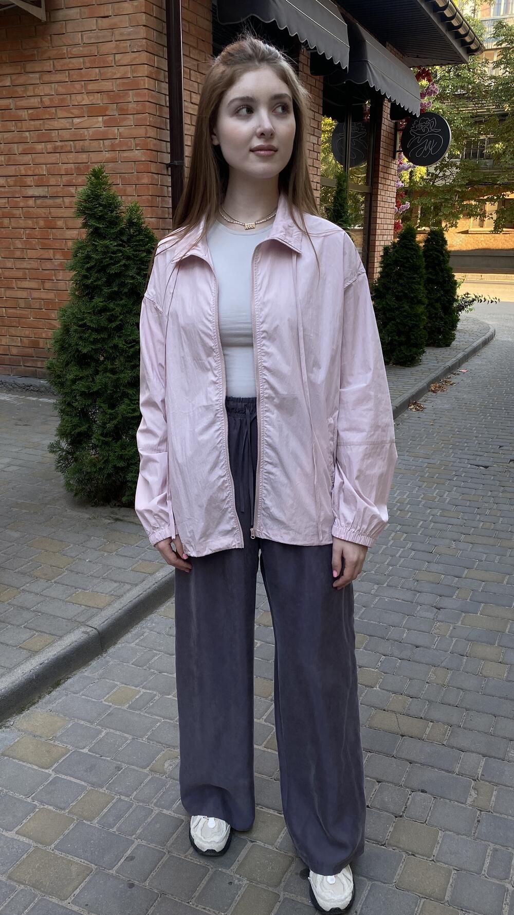 Вітрівка базова, на блискавці Роуз, Oversize