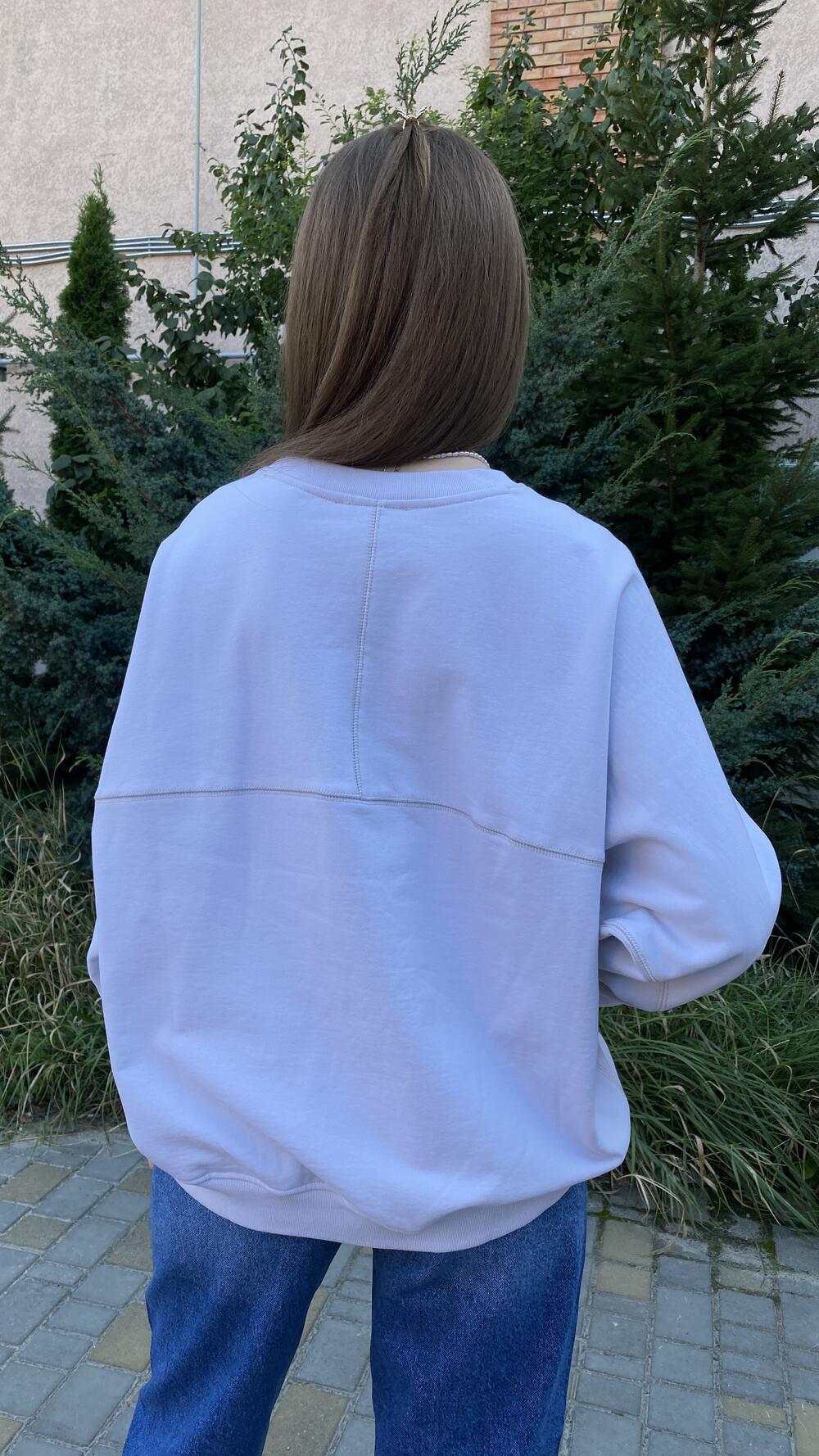 Світшот складноскроєний, базовий Тауп, Oversize