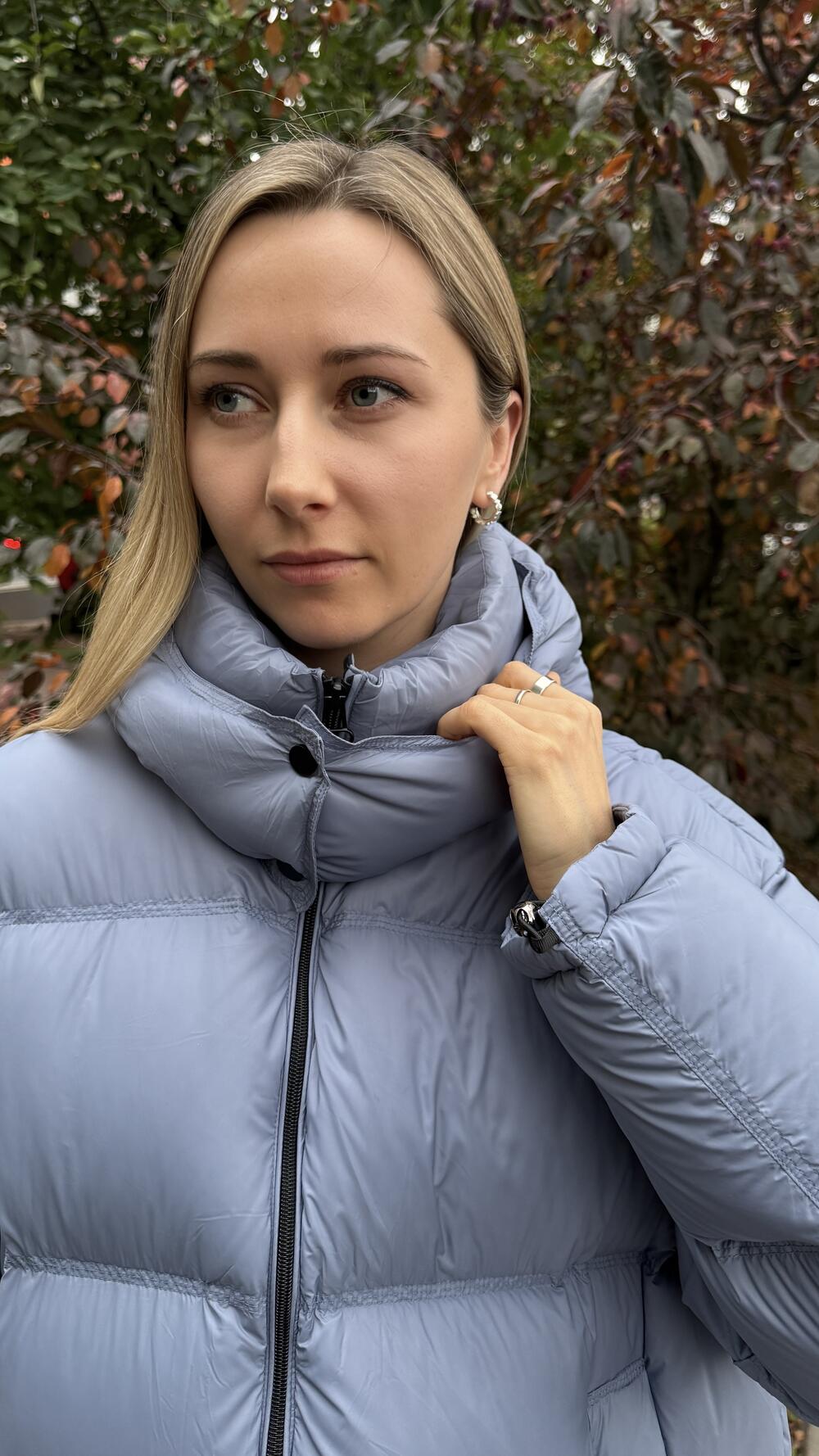 Куртка пуховик 901 мод. З капюшоном Liture Сіро-блакитний, L