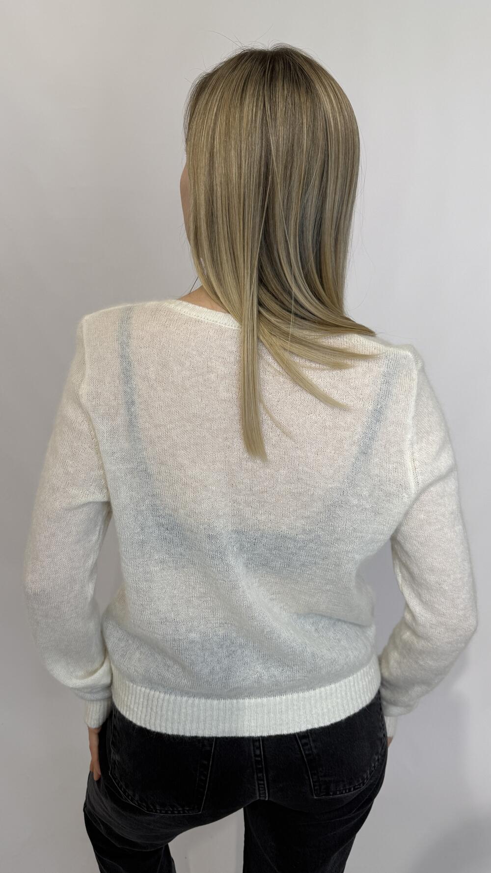 Легкий кардиган з ґудзиками Кремовий, Oversize