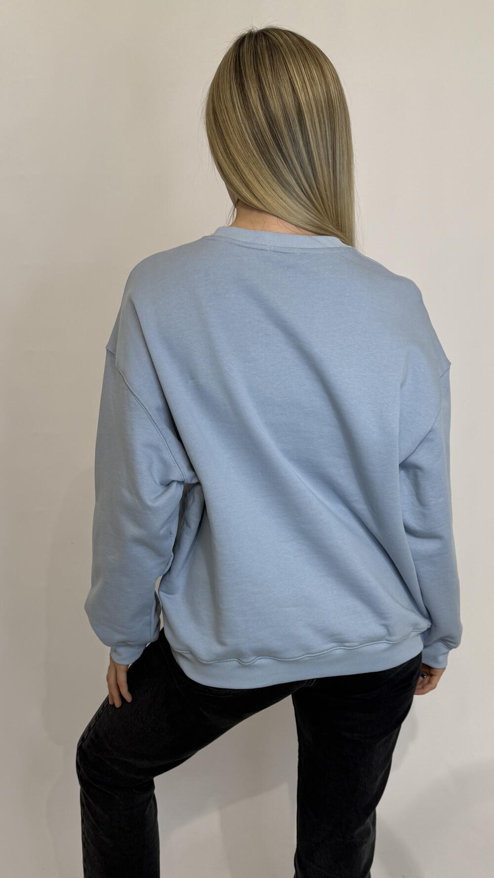 Світшот з принтом Panorama Блакитний, Oversize