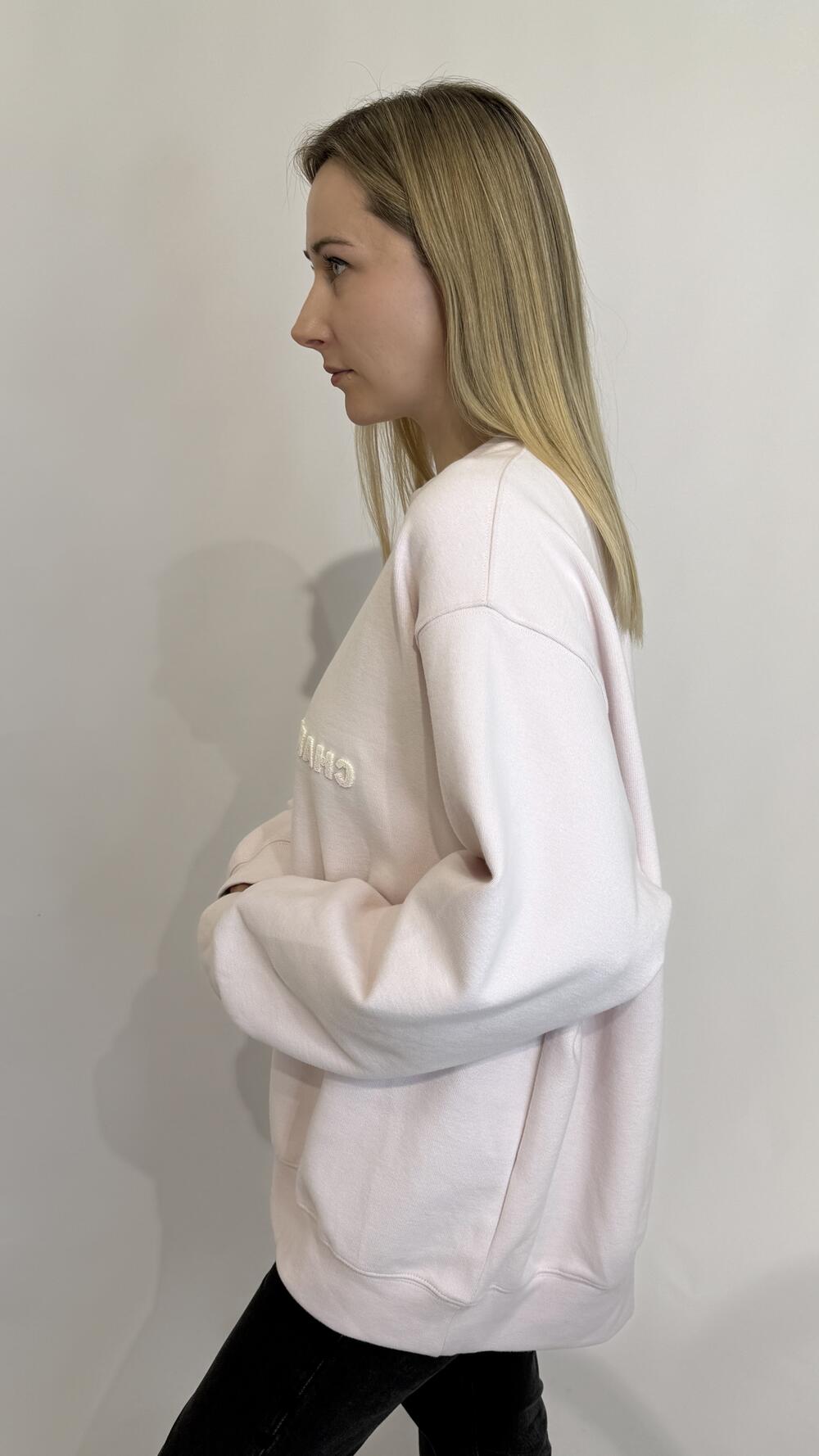 Світшот з нашивкою Charm Рожевий, Oversize