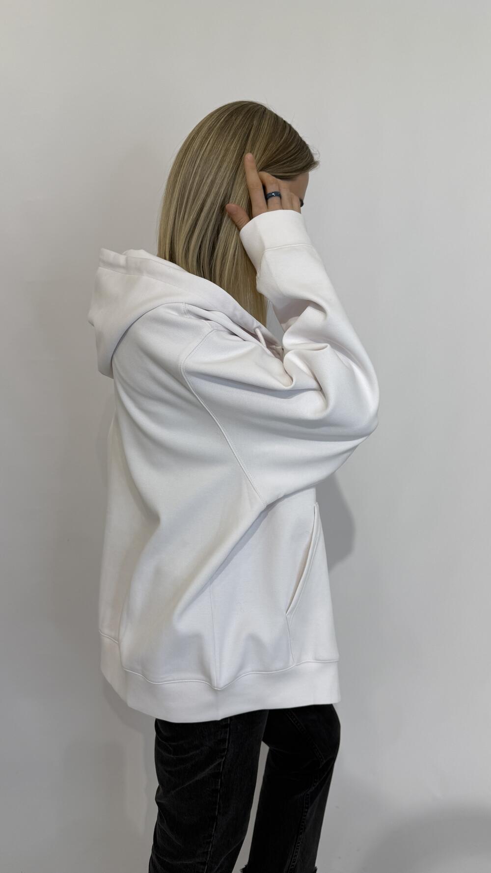 Худі обʼємне, з принтом С Рожевий, Oversize