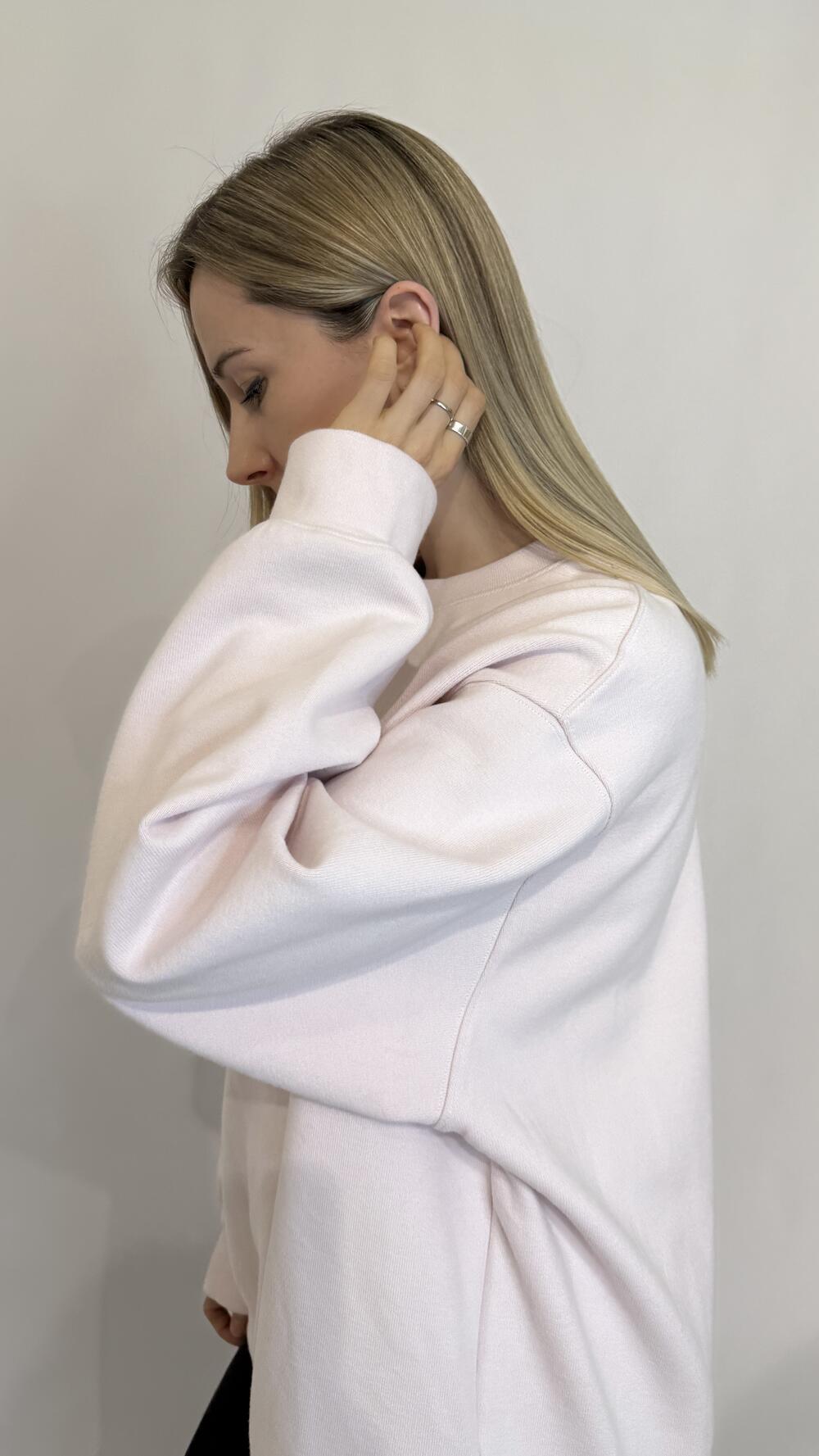 Світшот з нашивкою Charm Рожевий, Oversize
