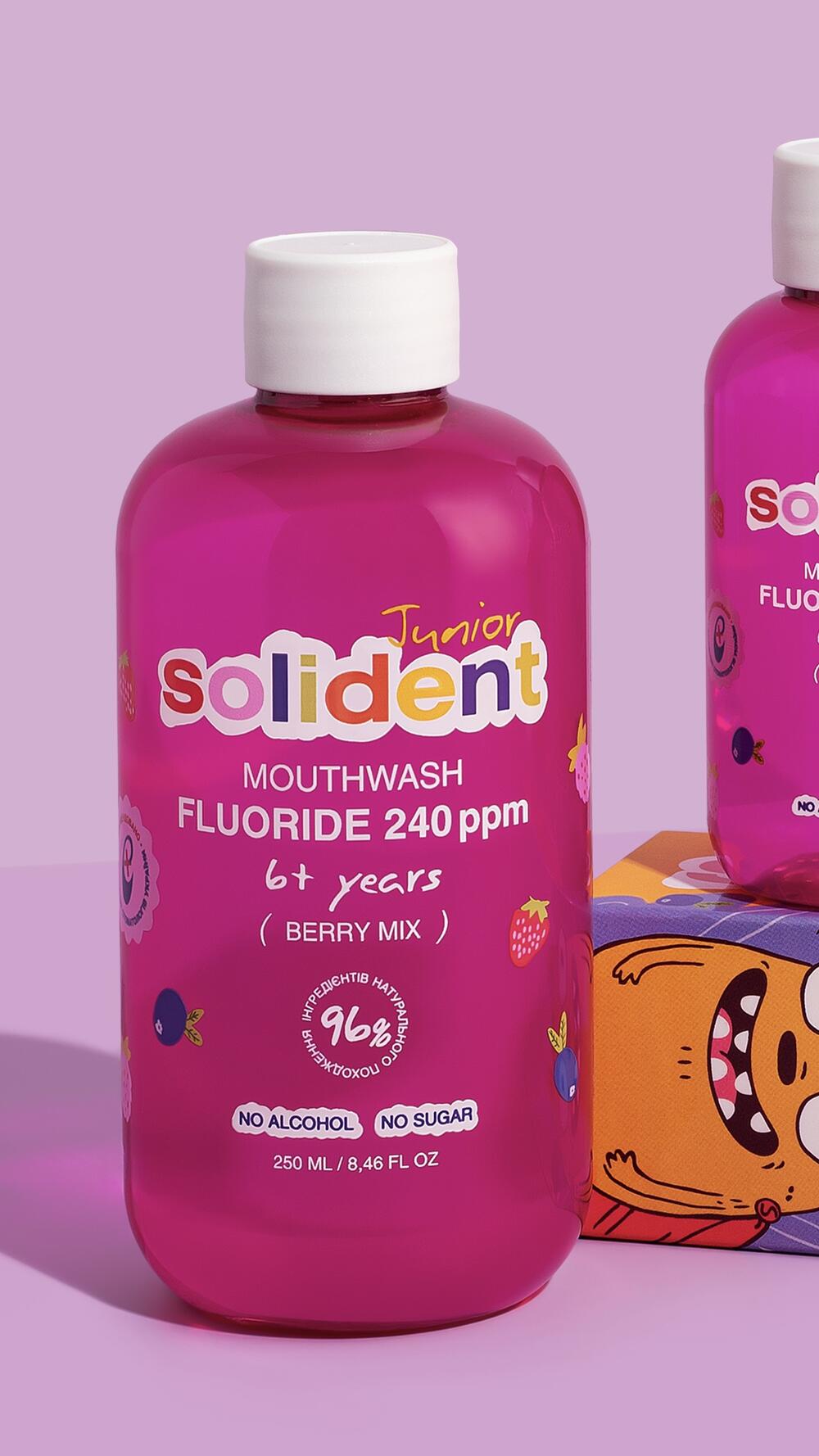 Дитячий ополіск. з фтором Junior 250 ml Solident 