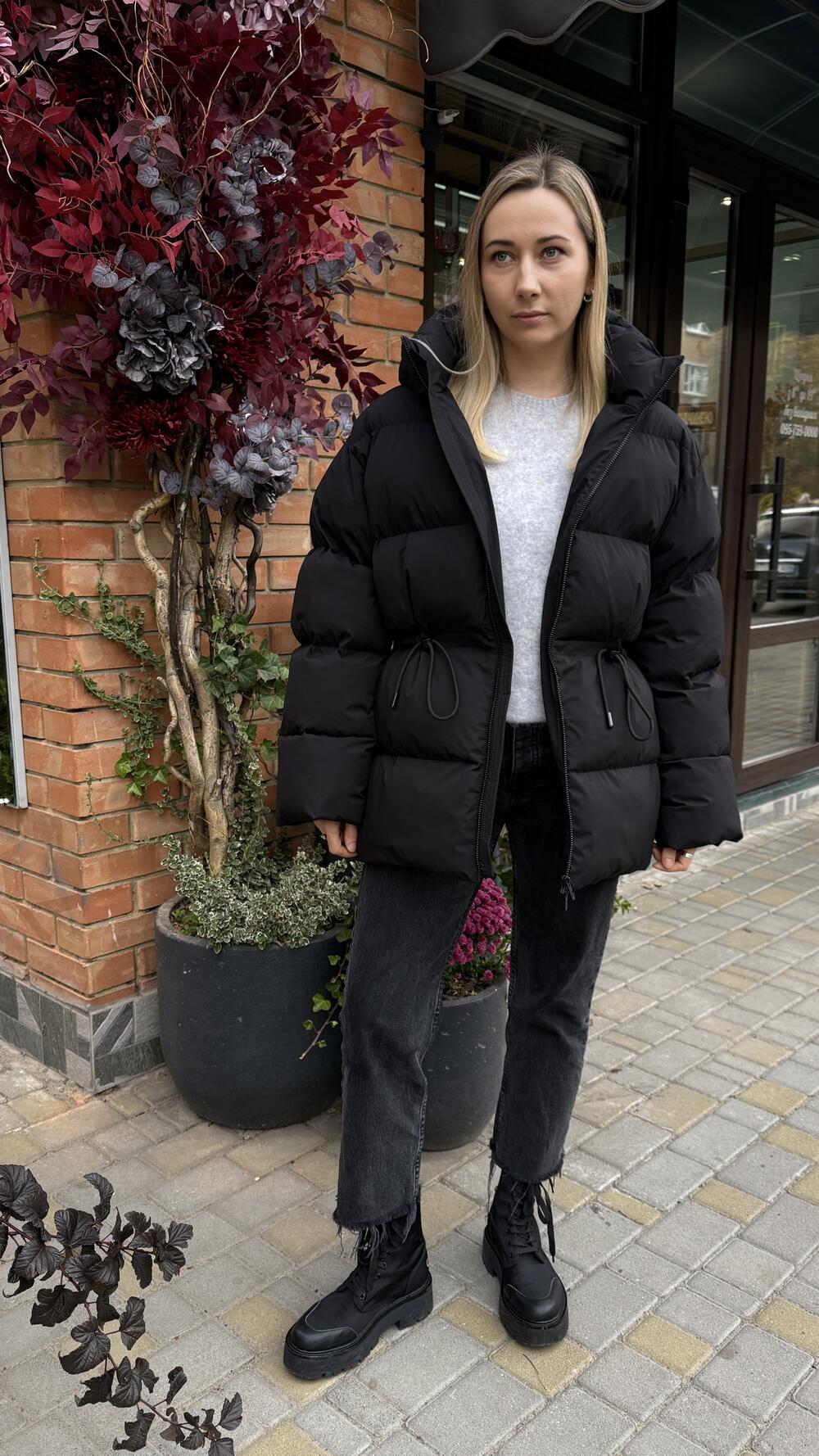 Куртка з куліскою зимова Allegra Чорний, M