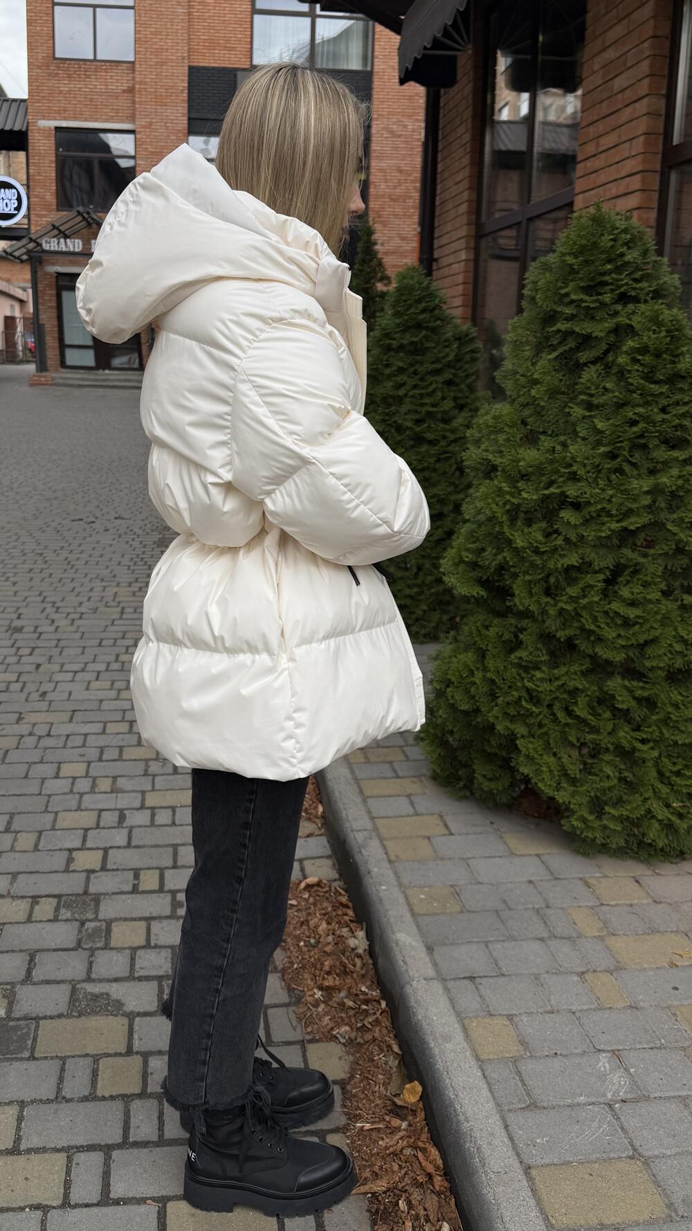Куртка з куліскою зимова Allegra Молочний, M