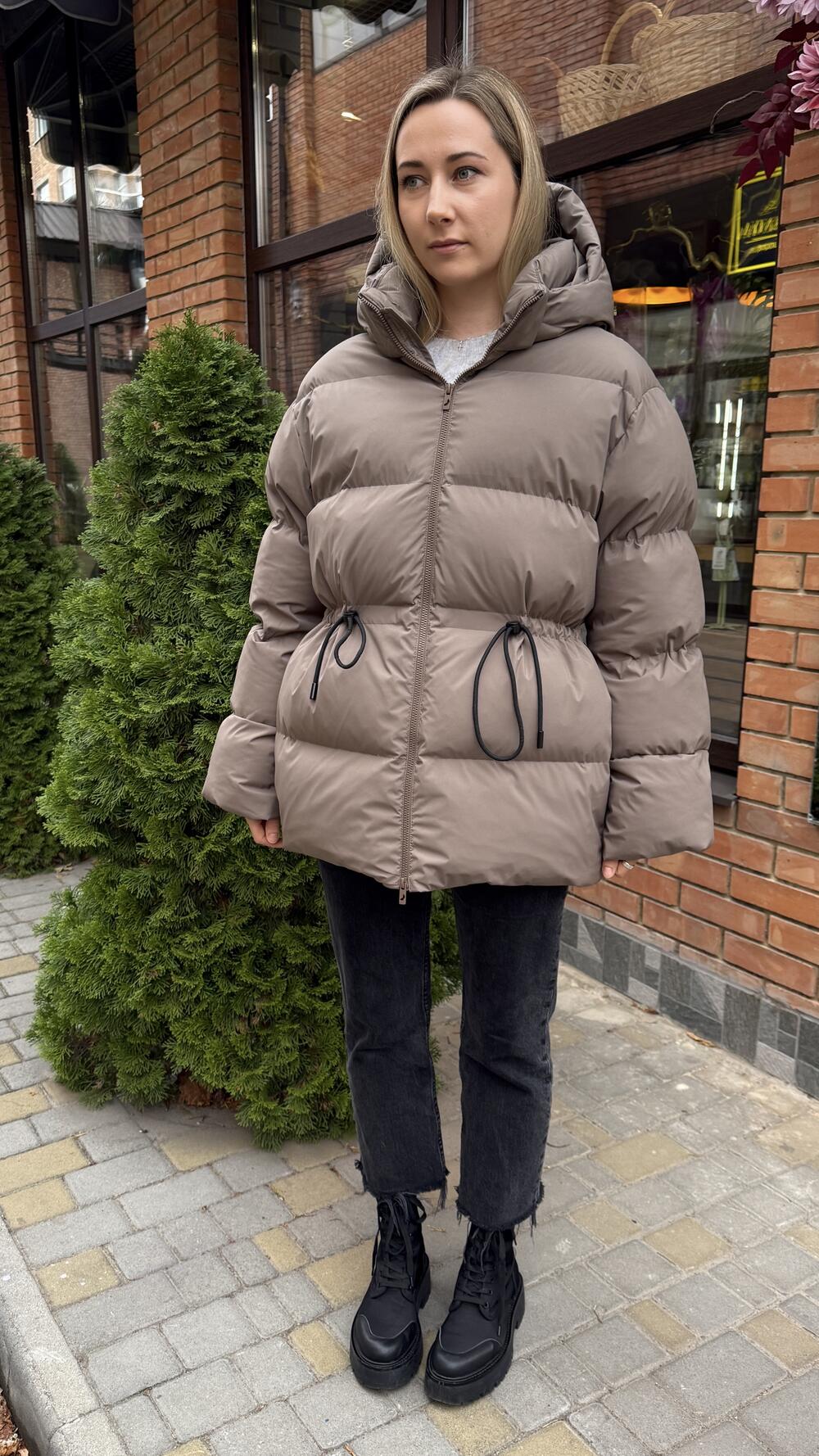 Куртка з куліскою зимова Allegra Мокка, M