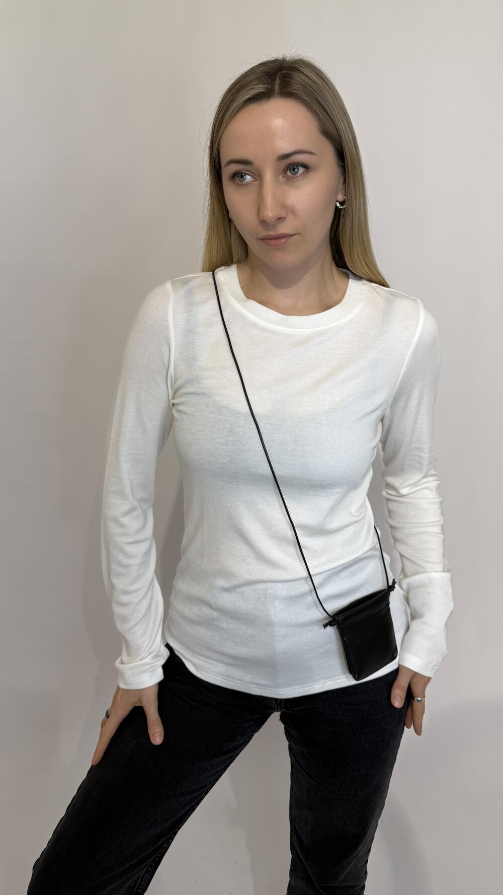 Лонгслів з підвіскою Молочний, Oversize