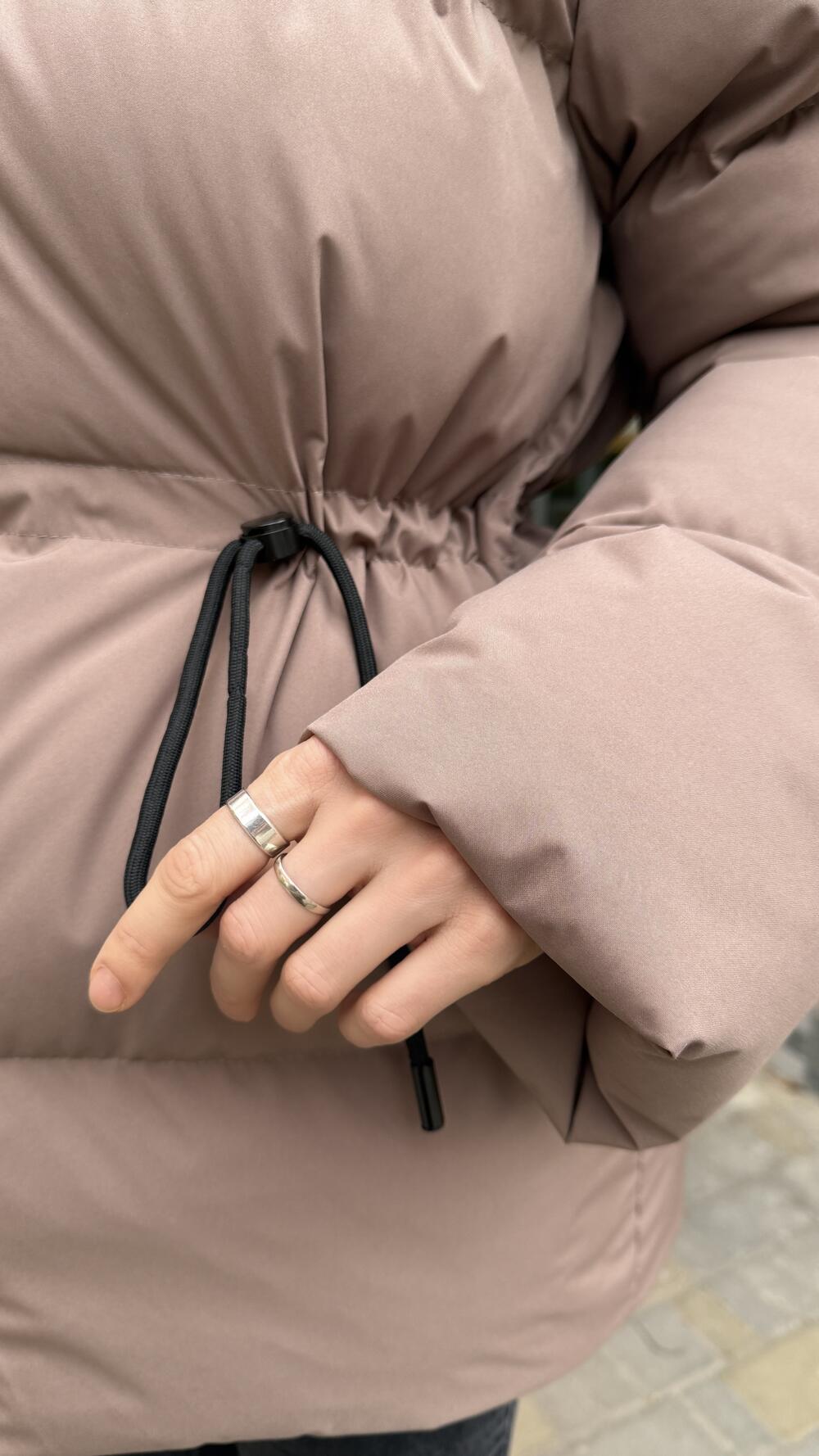 Куртка з куліскою зимова Allegra Шоколадний, S