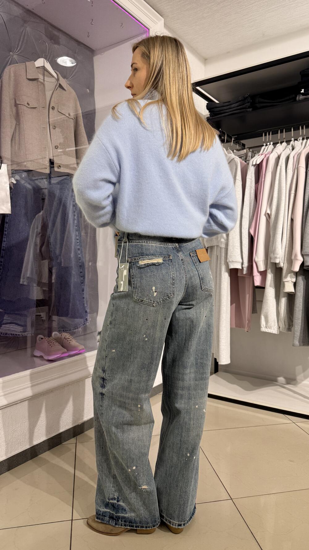 Джинси 5105109s без ременя Синій, S