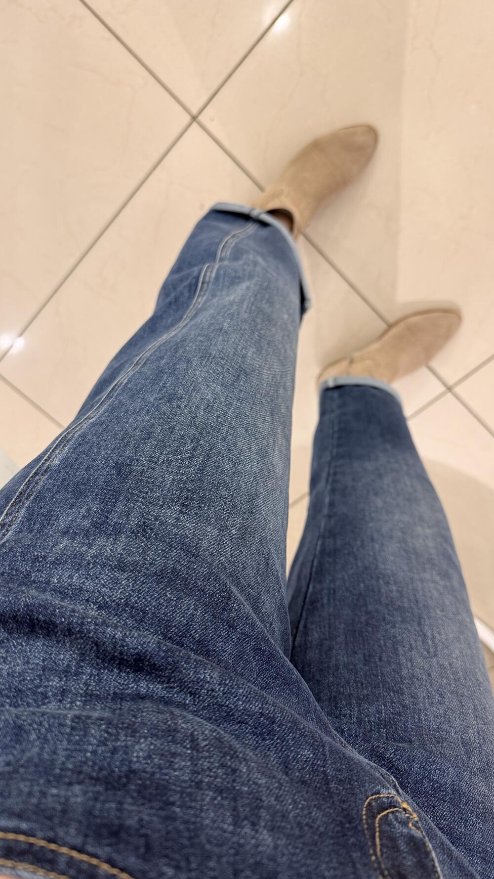 Джинси з ременем 79512 Темно-синій, 30