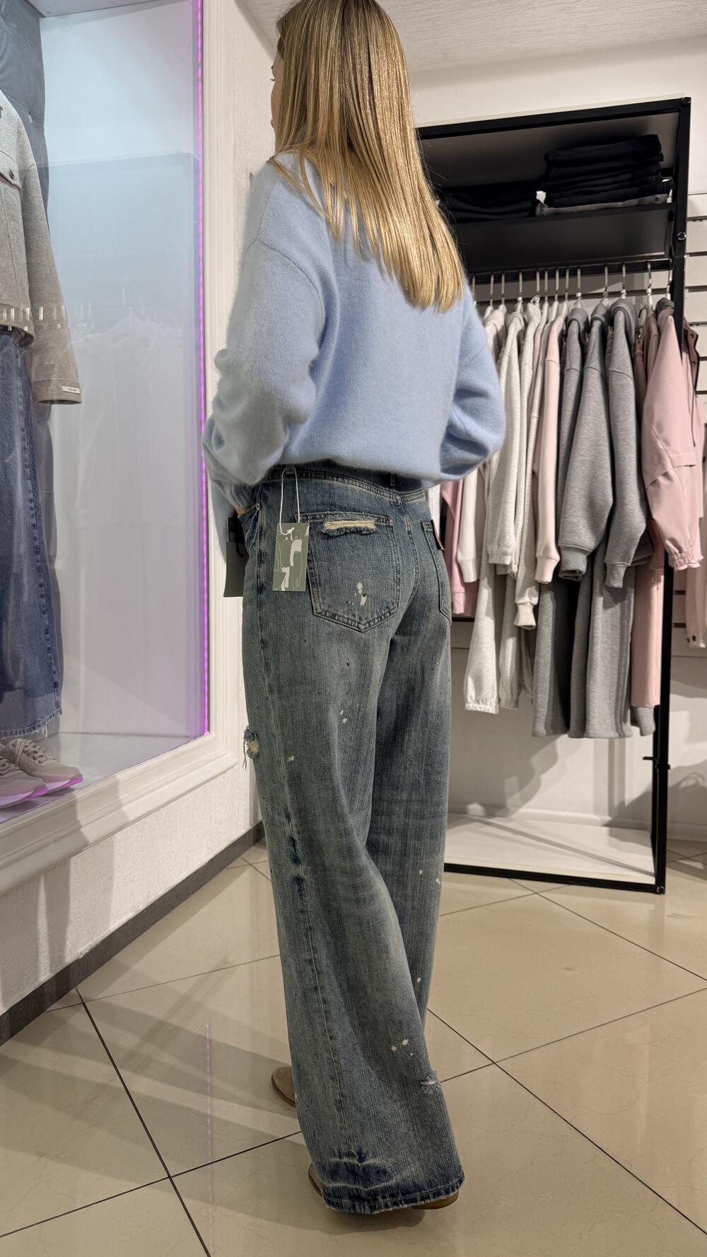 Джинси 5105109s без ременя Синій, L