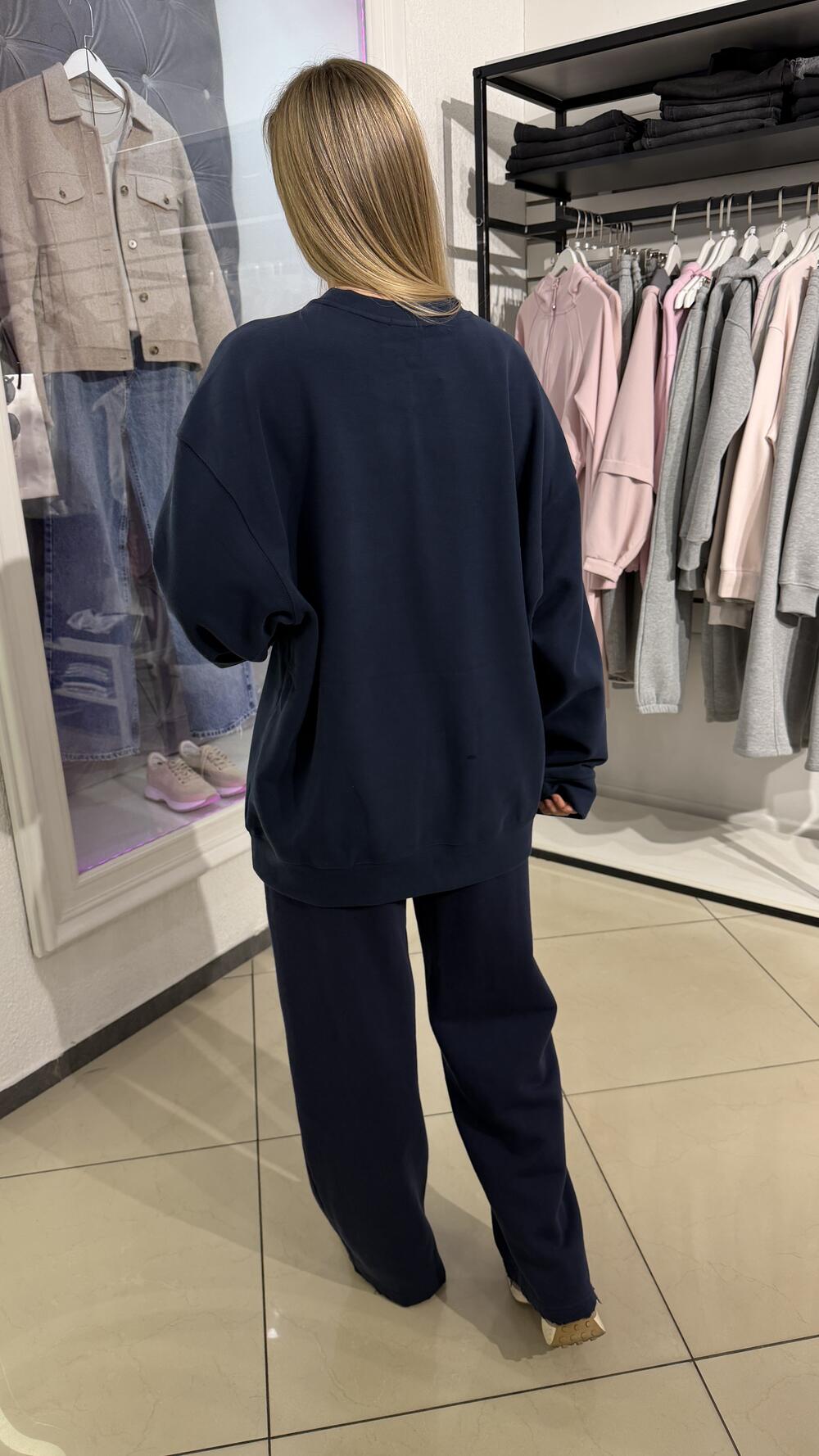 Світшот з нашивкою Mint Синій, Oversize