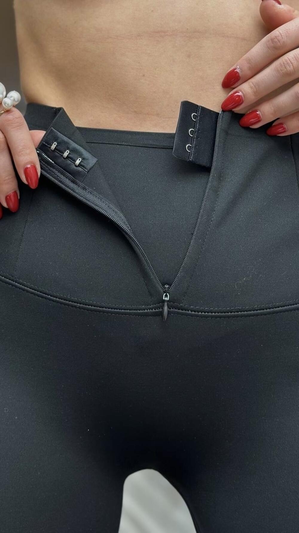 Лосини утеплені, корсетні Чорний, XXL