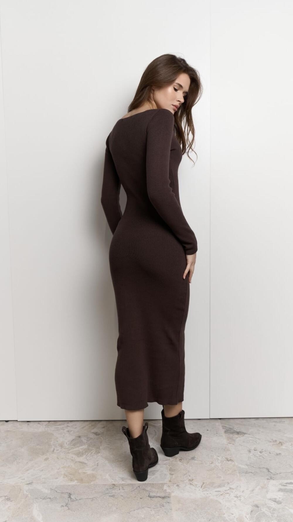 Сукня 1134 вʼязана Lk Шоколадний, XS