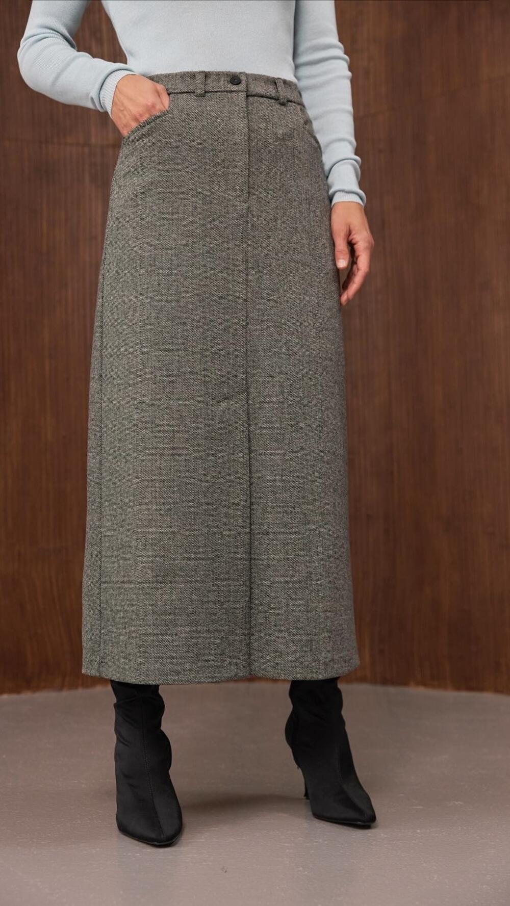 Спідничка тепла арт.3080 Triko Bakh Гравій, 42-44