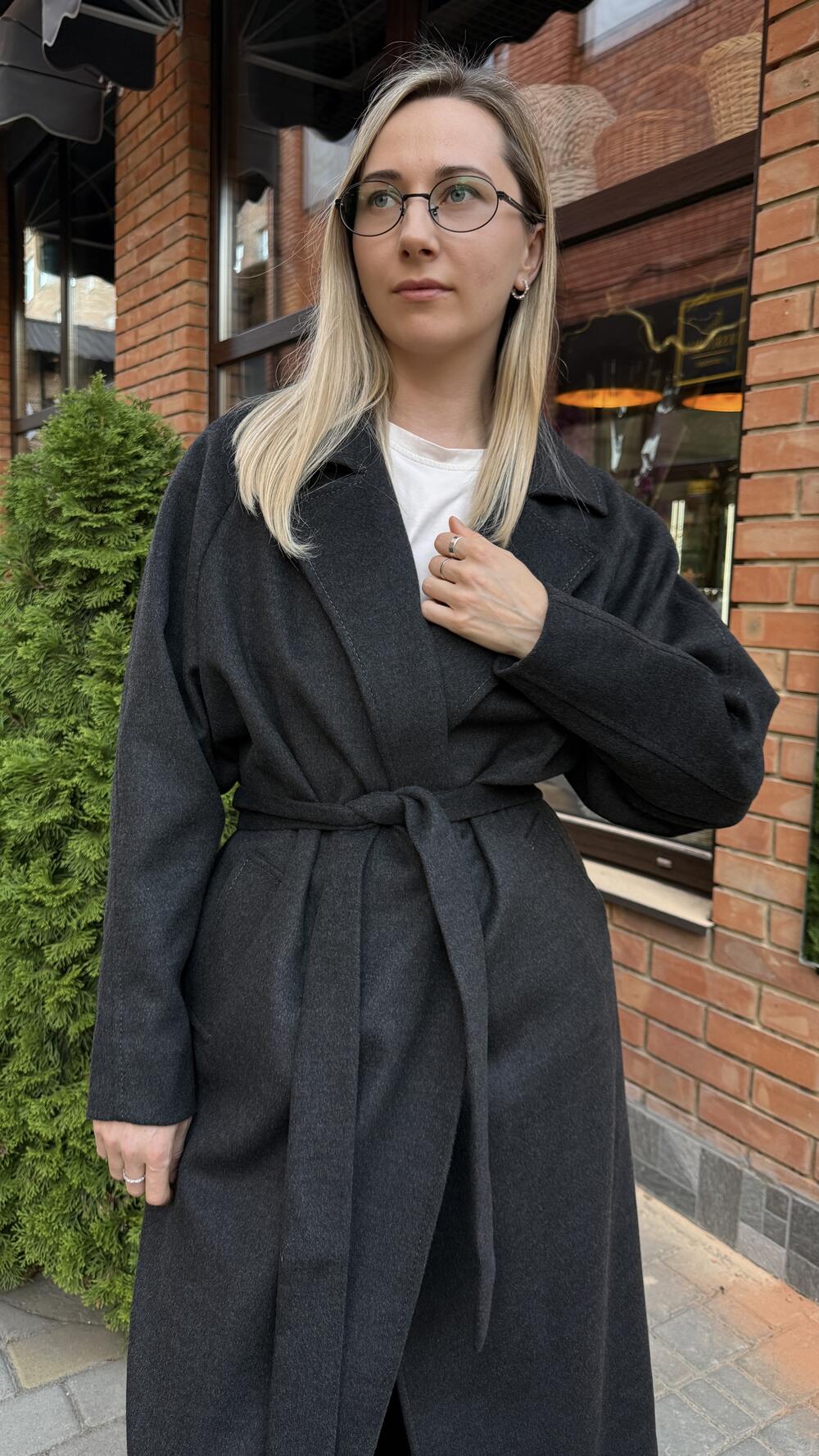 Пальто мод. Глянець Ricco Графітовий, M