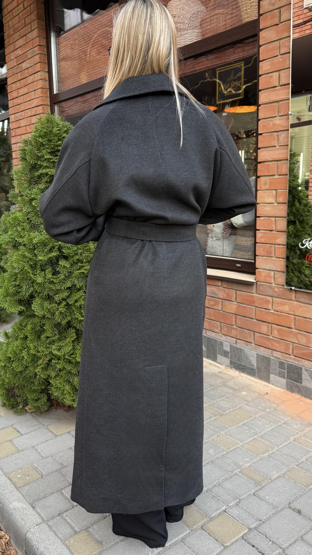 Пальто мод. Глянець Ricco Графітовий, M