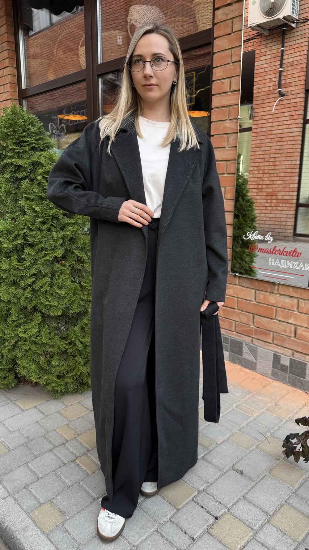 Пальто мод. Глянець Ricco Графітовий, M