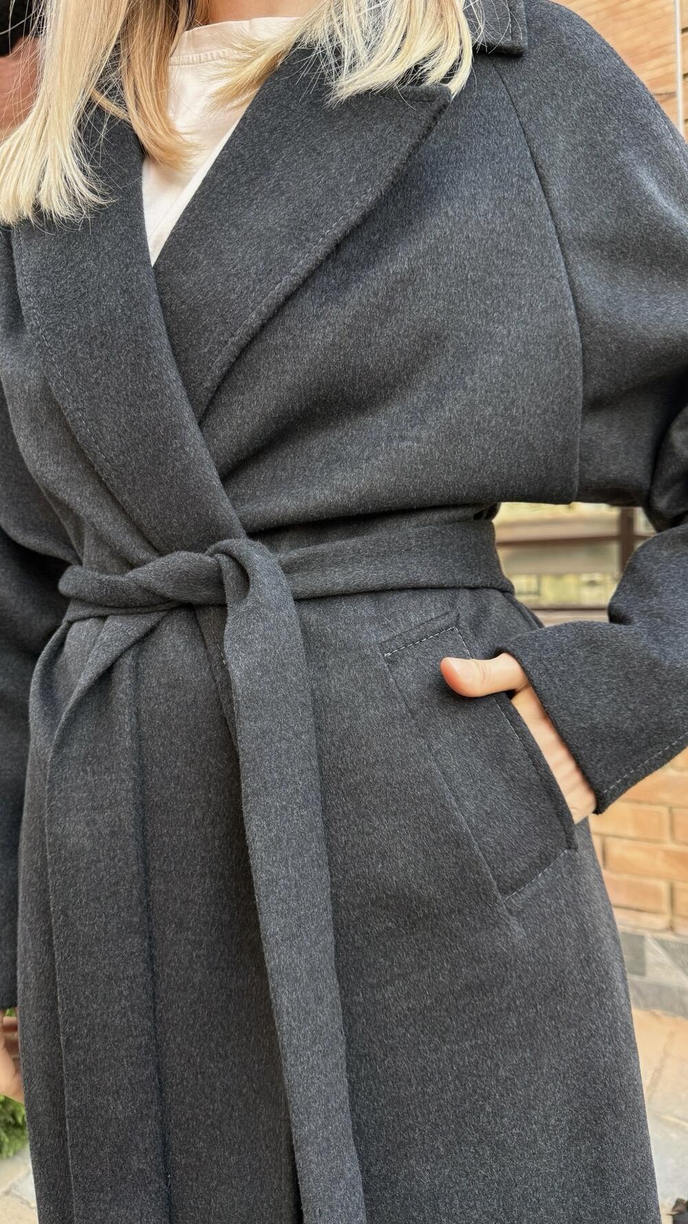 Пальто мод. Глянець Ricco Графітовий, M