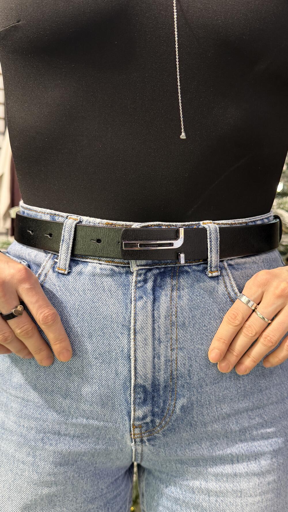 Ремінь шкіряний 01.30.75.02/06 Kremin Чорний