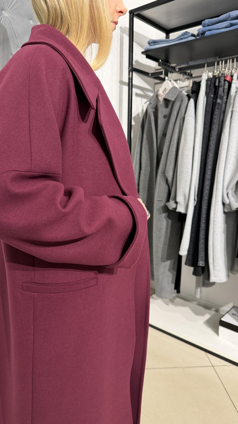 Пальто мод. Еліза Ricco Бургунді, S