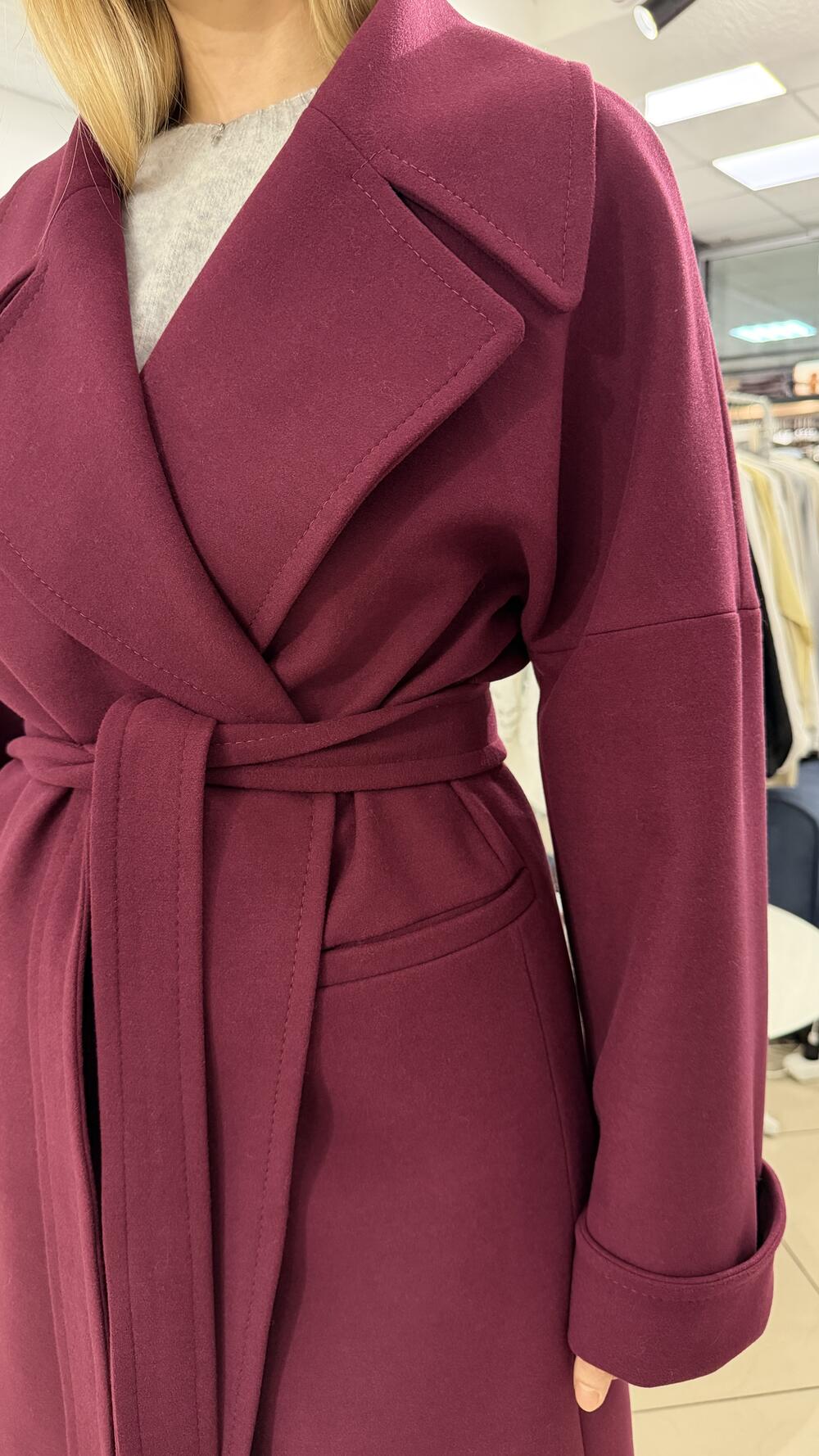 Пальто мод. Еліза Ricco Бургунді, S