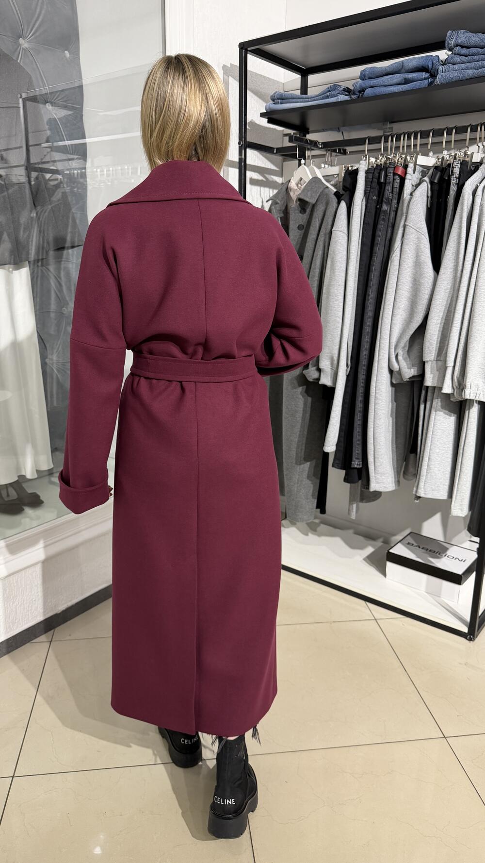 Пальто мод. Еліза Ricco Бургунді, S