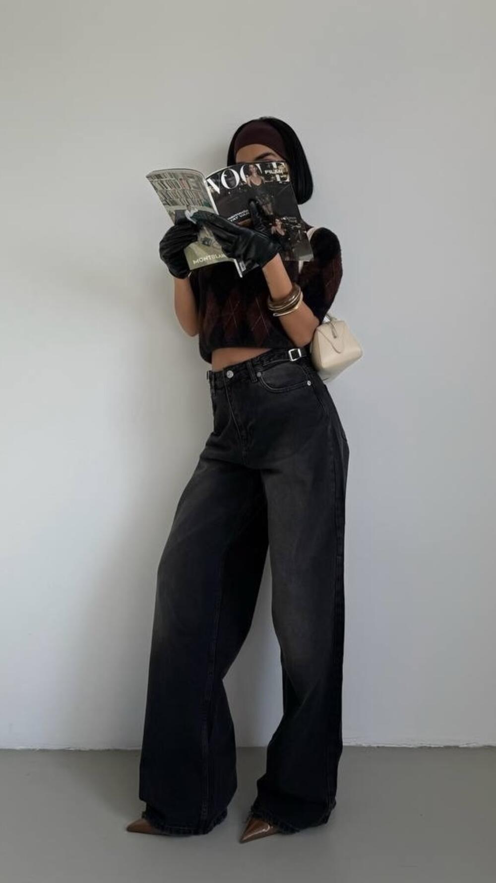 Джинси з застібками збоку 3691/3692 Faf Чорний, 36